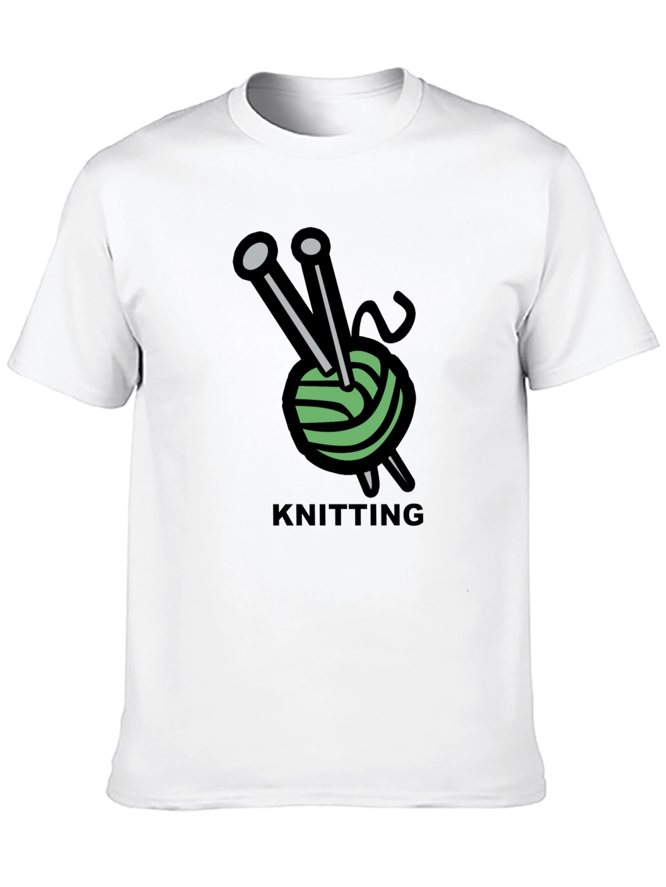 Knitting Hobby T-Shirt - Yarn and Needles Design