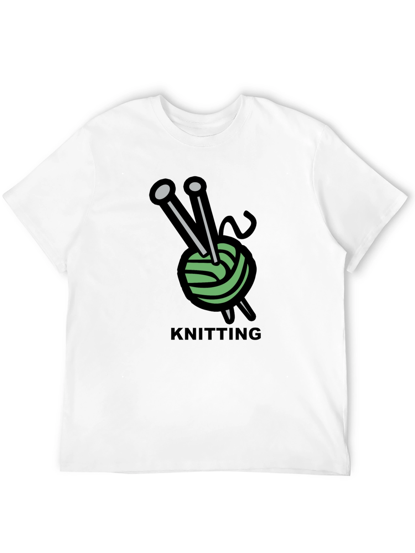 Knitting Hobby T-Shirt - Yarn and Needles Design