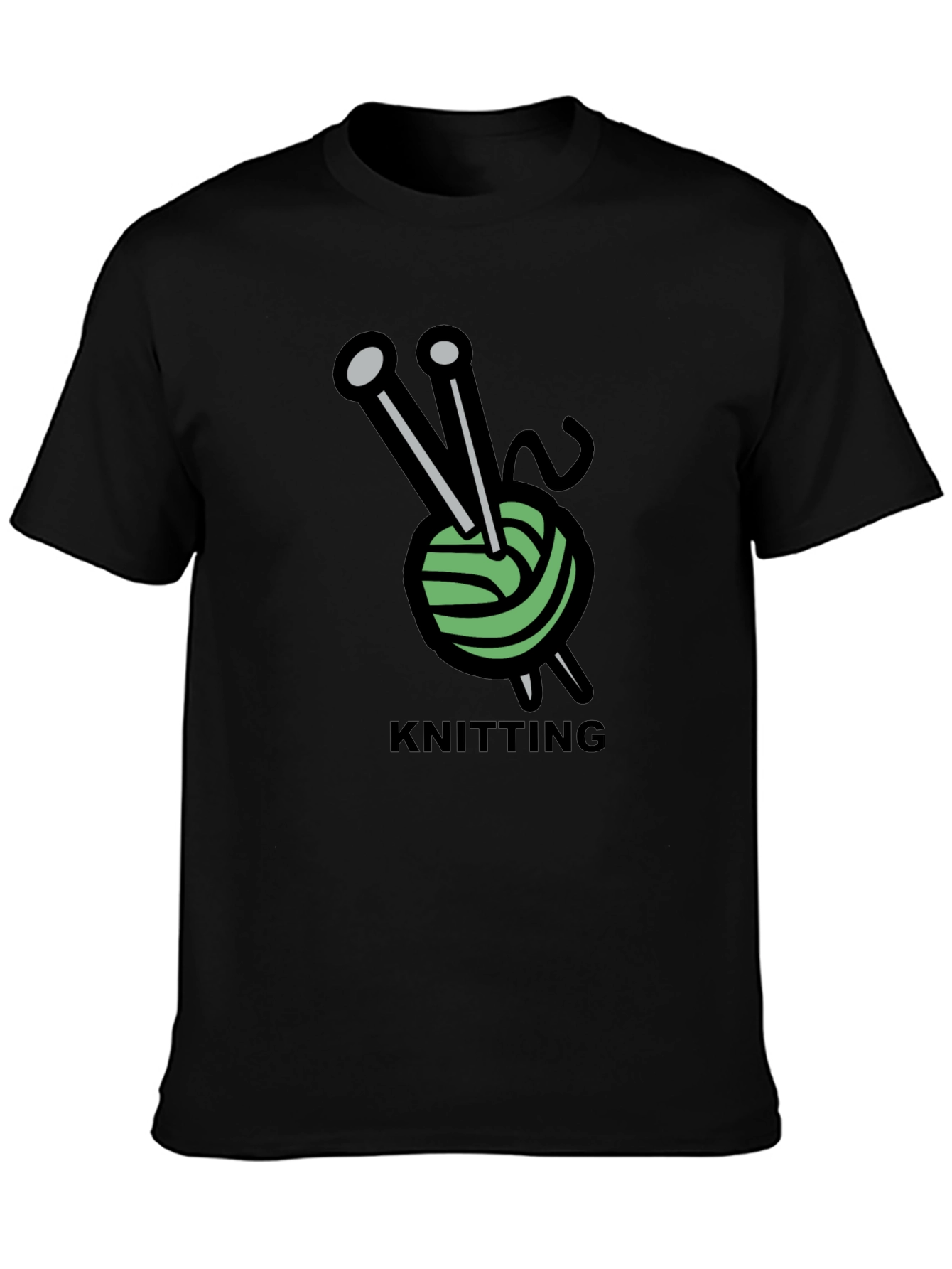 Knitting Hobby T-Shirt - Yarn and Needles Design