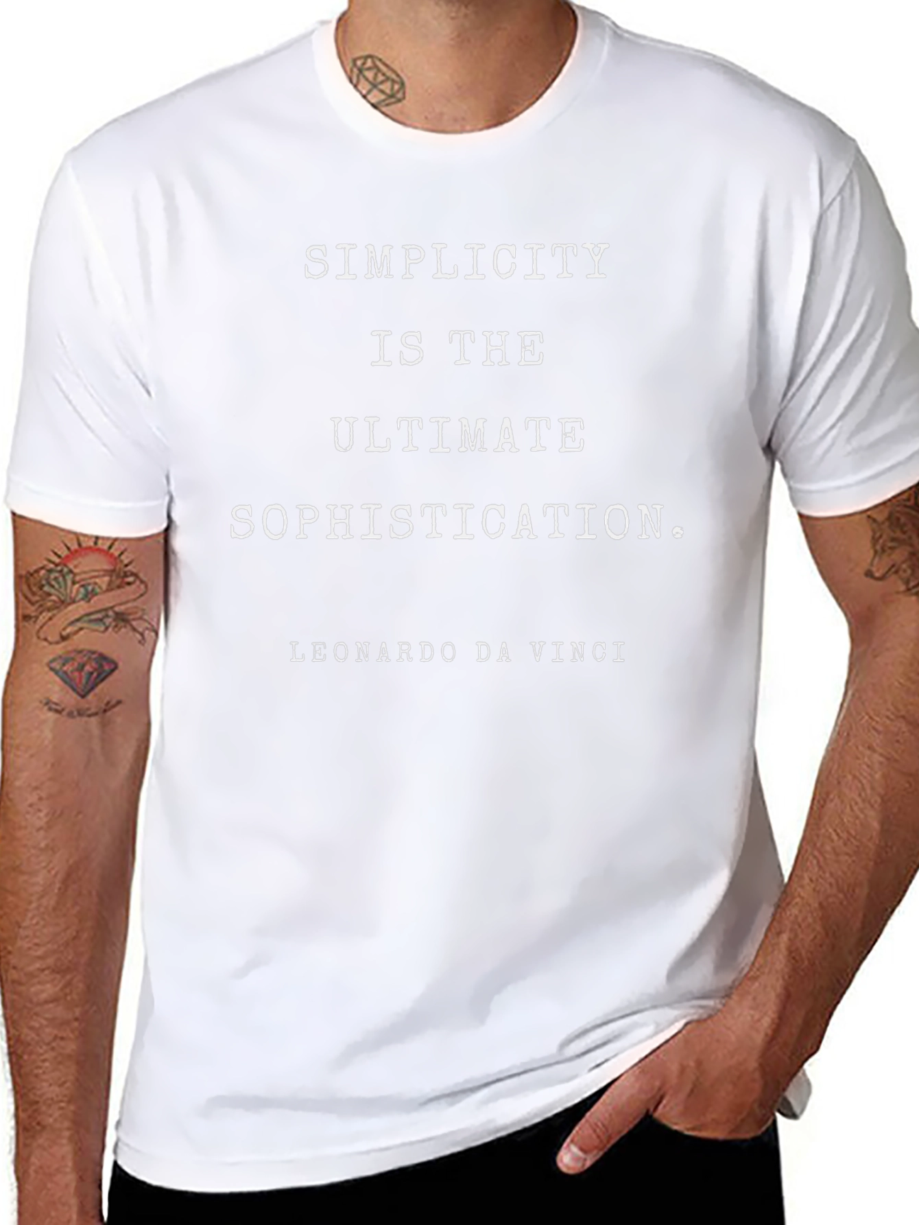 Simplicity is Ultimate Sophistication Black T-Shirt