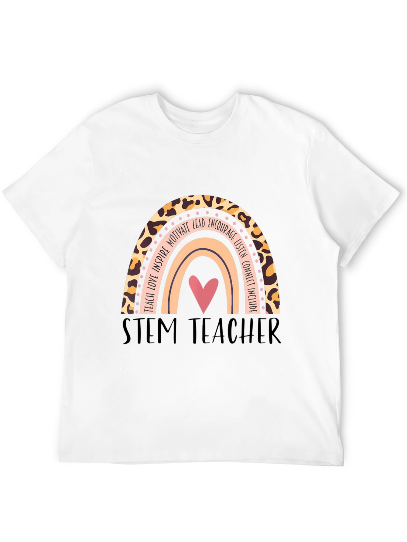 STEM Teacher Rainbow Graphic T-Shirt