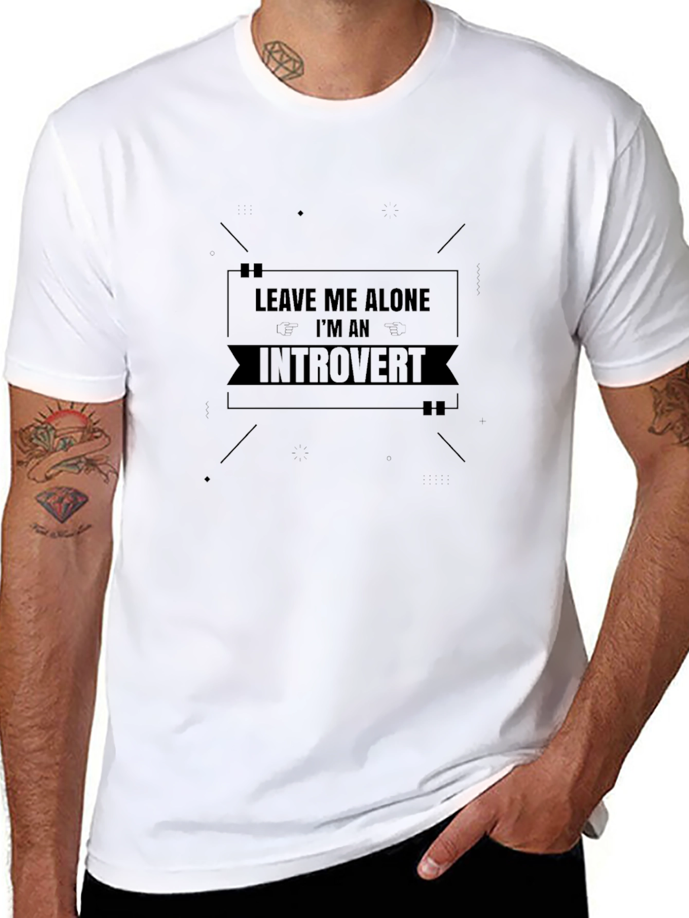 Introvert T-Shirt - Leave Me Alone - Black