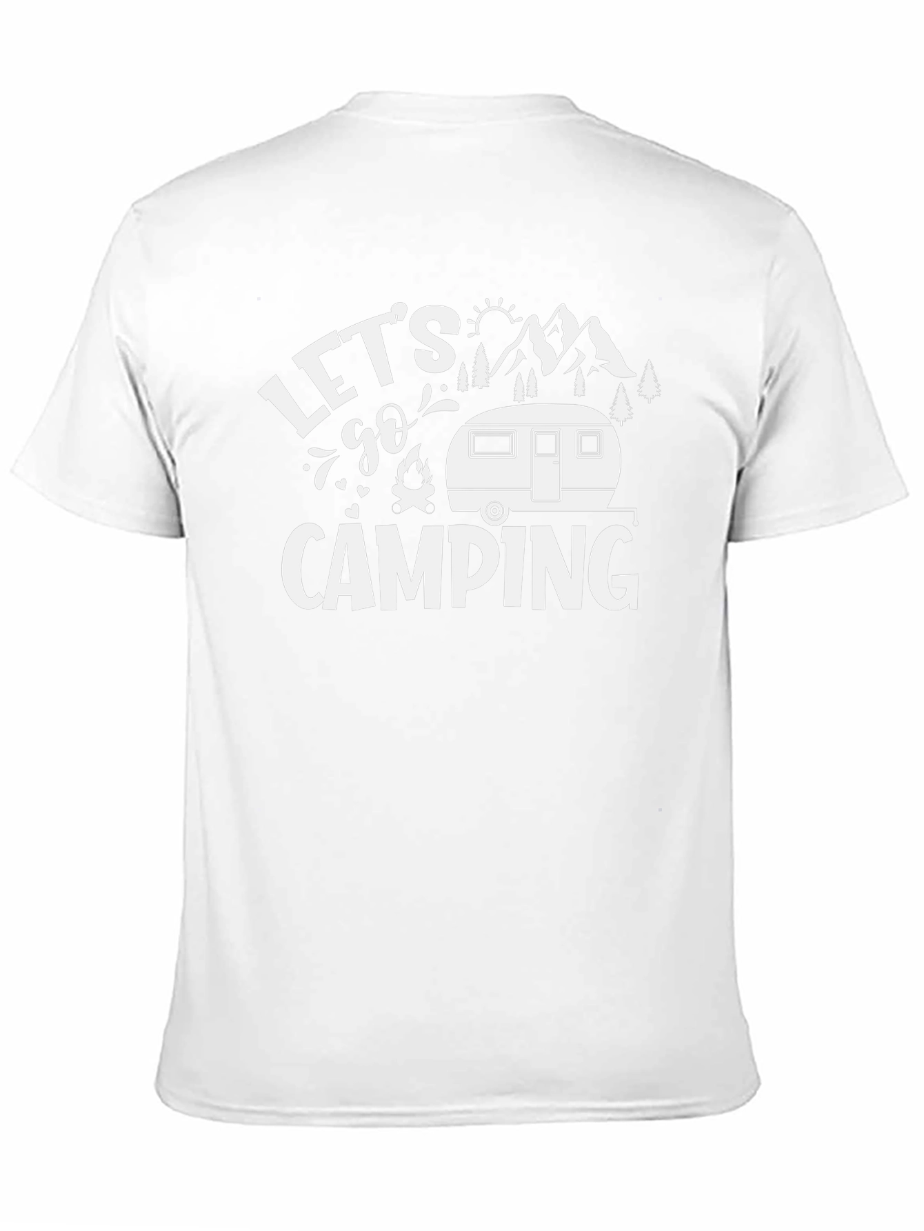 Lets Go Camping Black Graphic T-Shirt