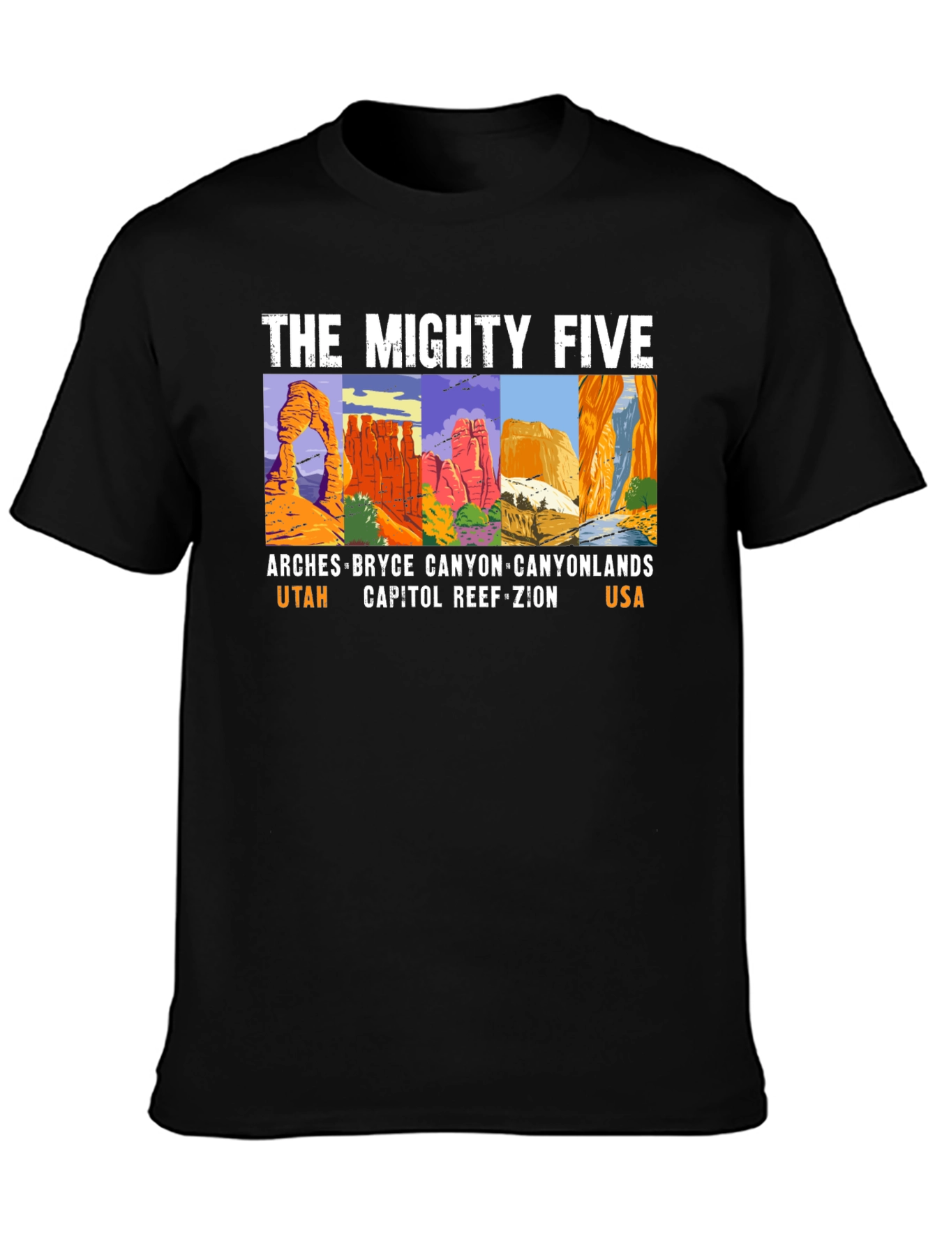 The Mighty Five Utah National Parks T-Shirt