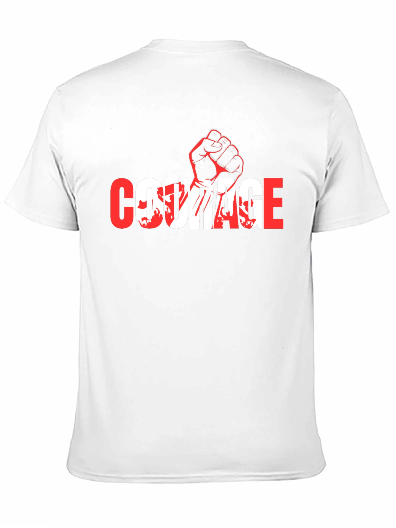 Courage Graphic Print Black Crew Neck T-Shirt