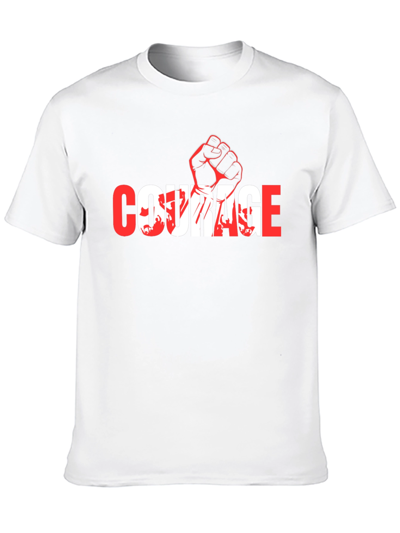 Courage Graphic Print Black Crew Neck T-Shirt