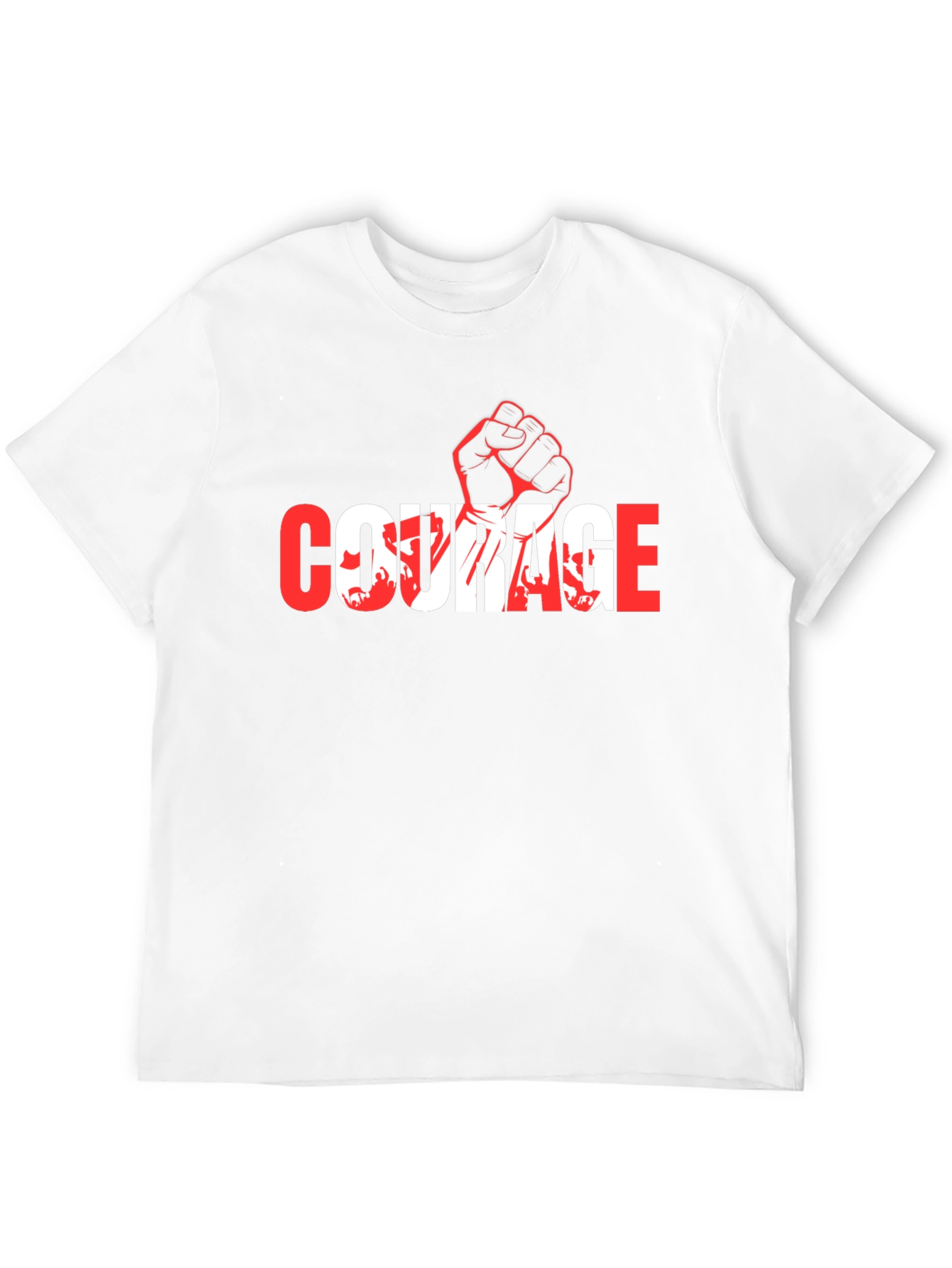 Courage Graphic Print Black Crew Neck T-Shirt