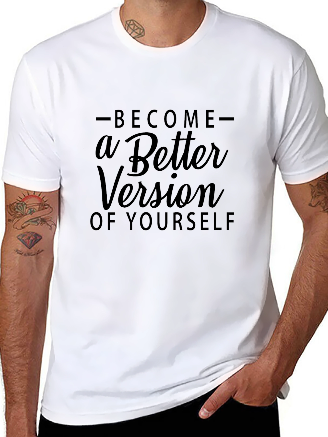 Become a Better Version T-Shirt - Motivational Black Tee