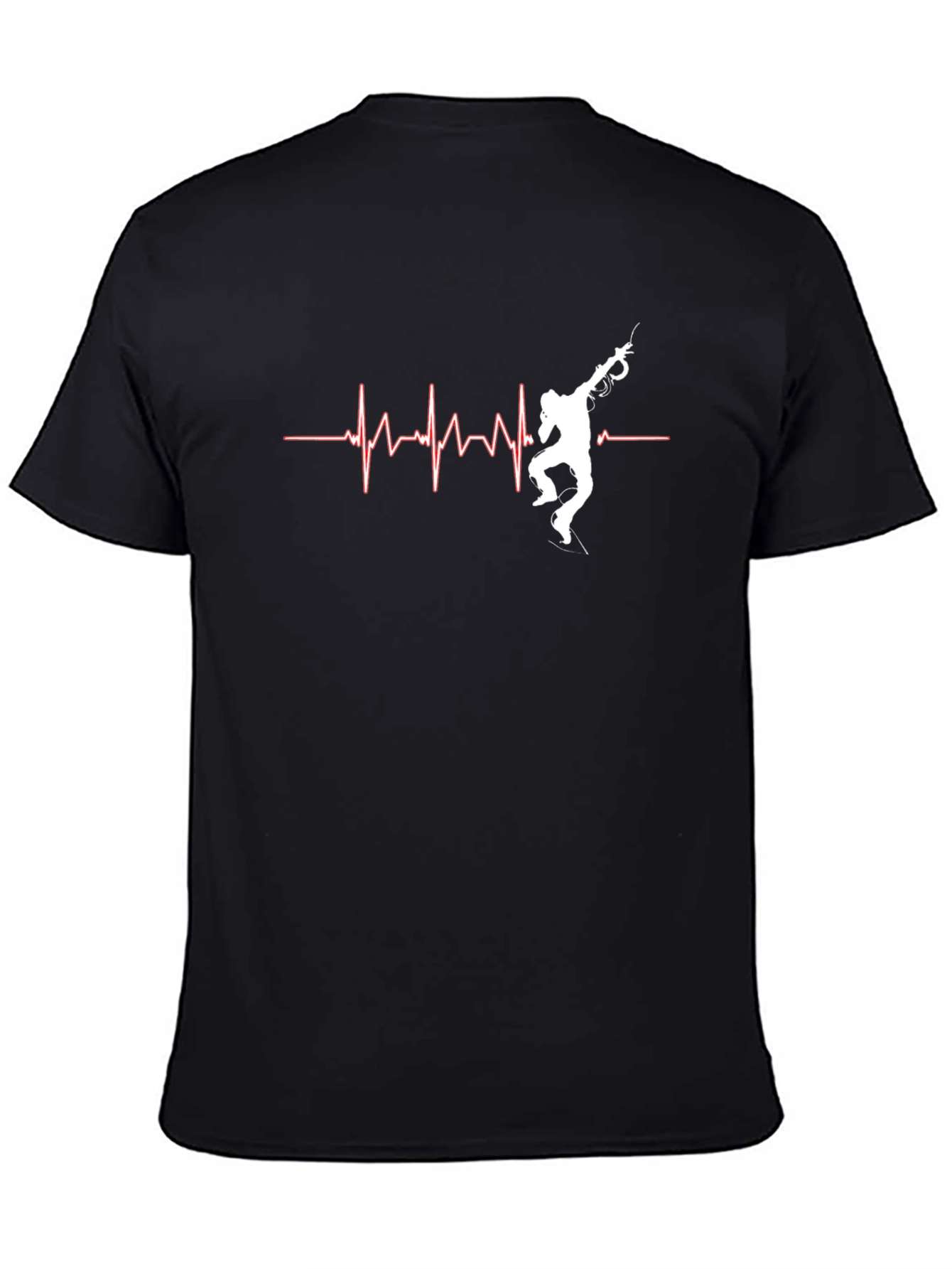 Climbing Heartbeat Graphic Tee - Adventurers Black T-Shirt
