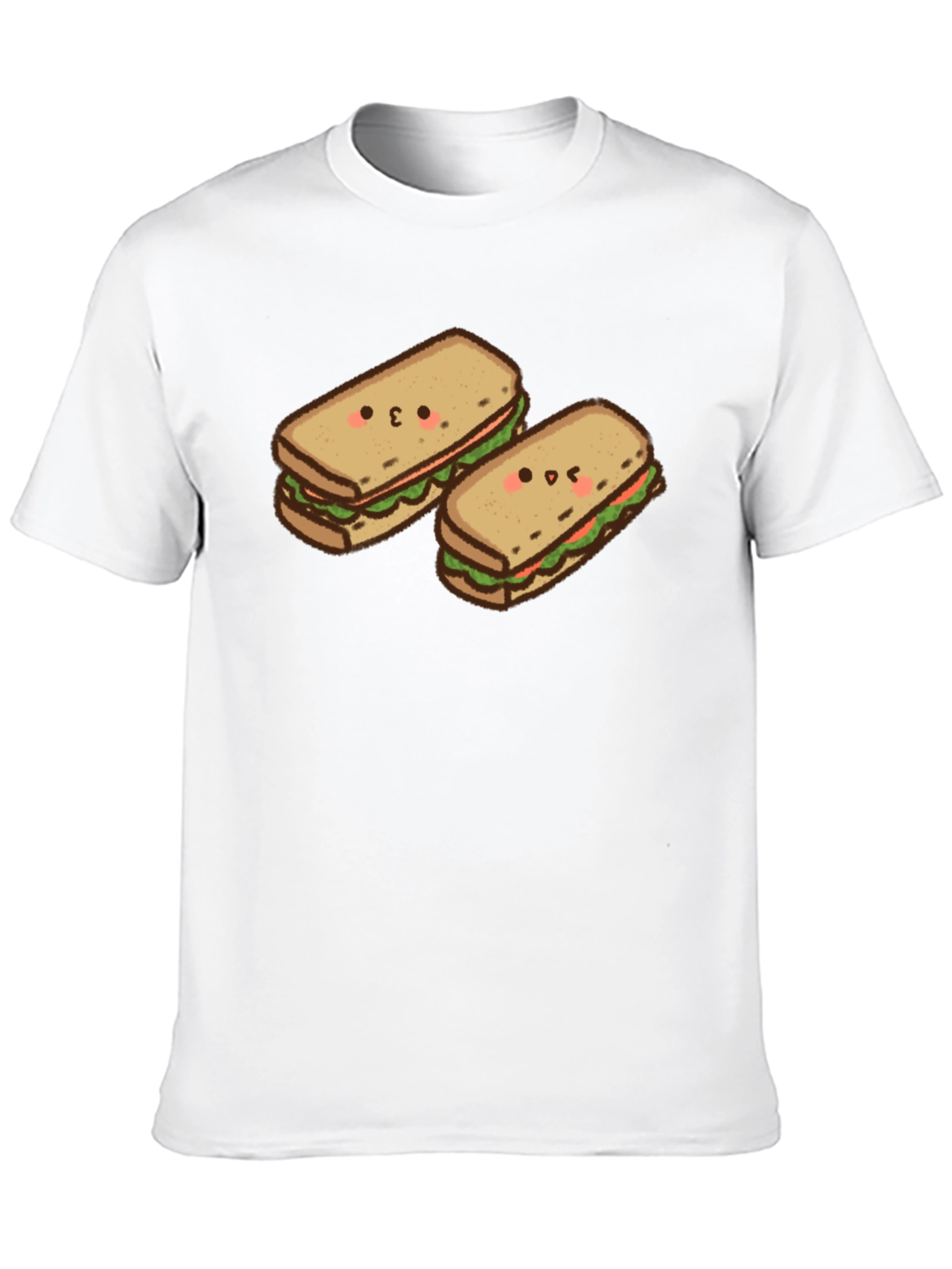 Kawaii Sandwich T-Shirt - Black Cotton Tee