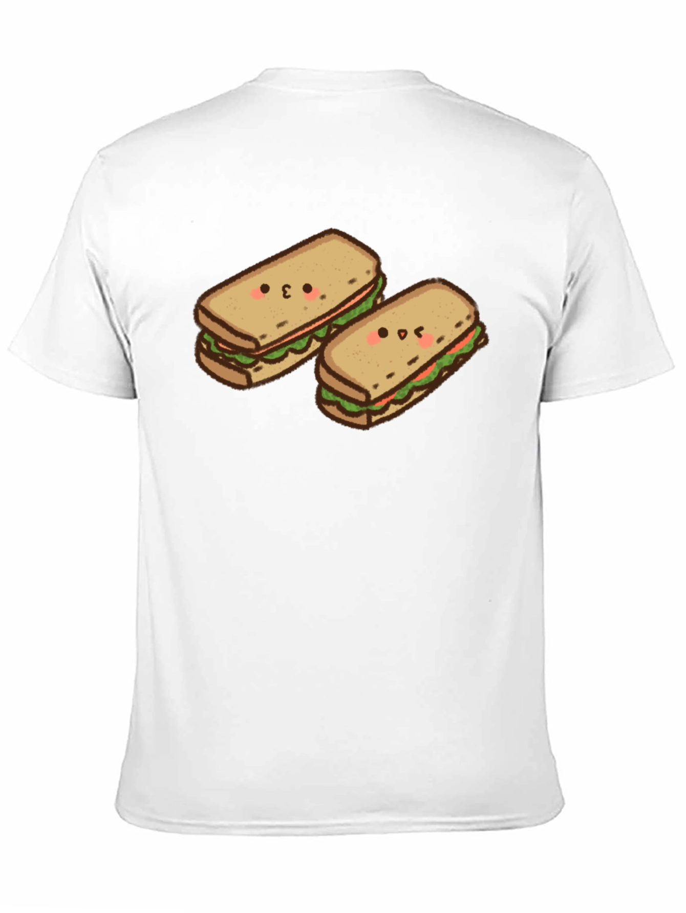Kawaii Sandwich T-Shirt - Black Cotton Tee