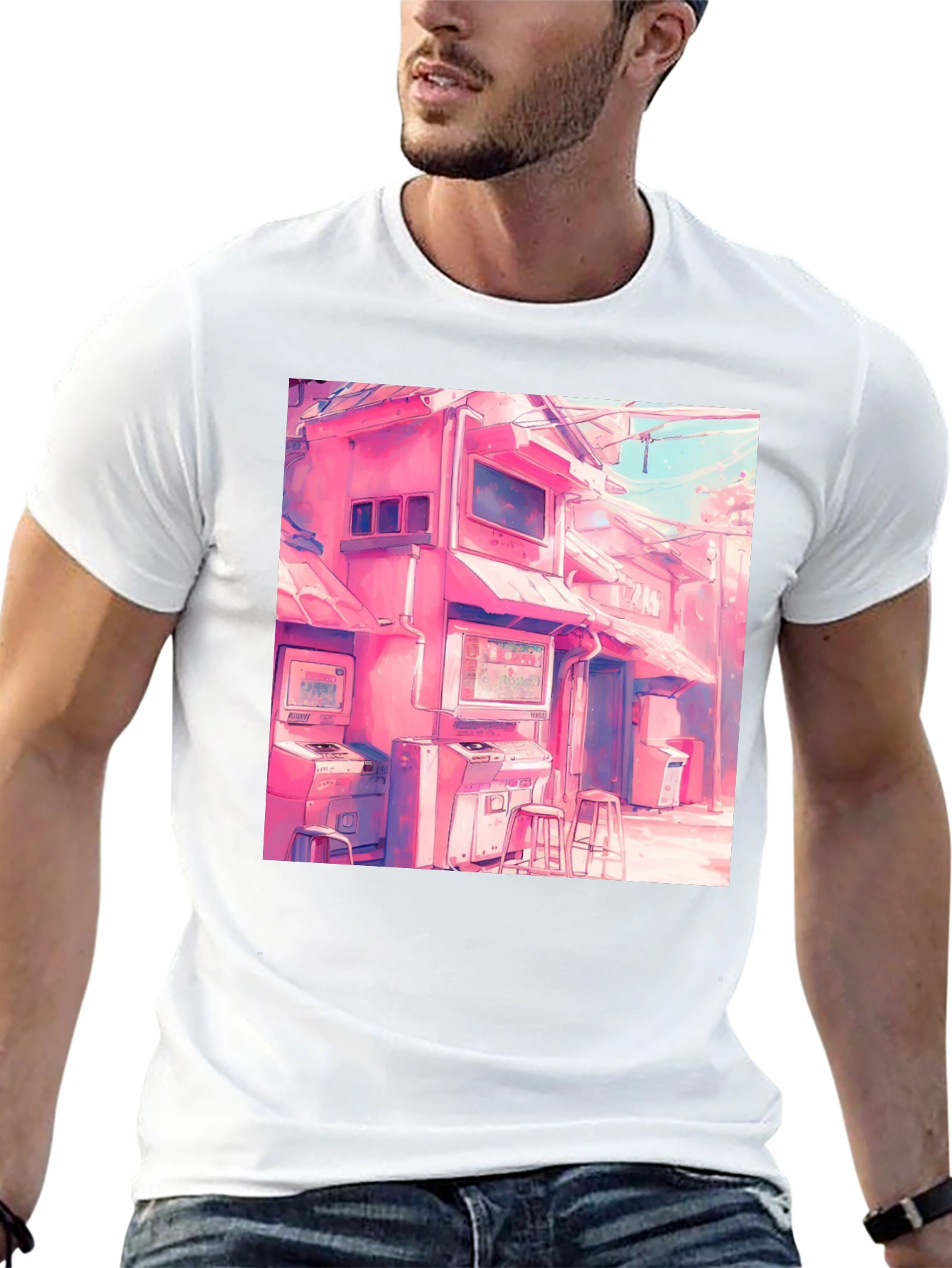 Retro Arcade T-Shirt - Vaporwave Design