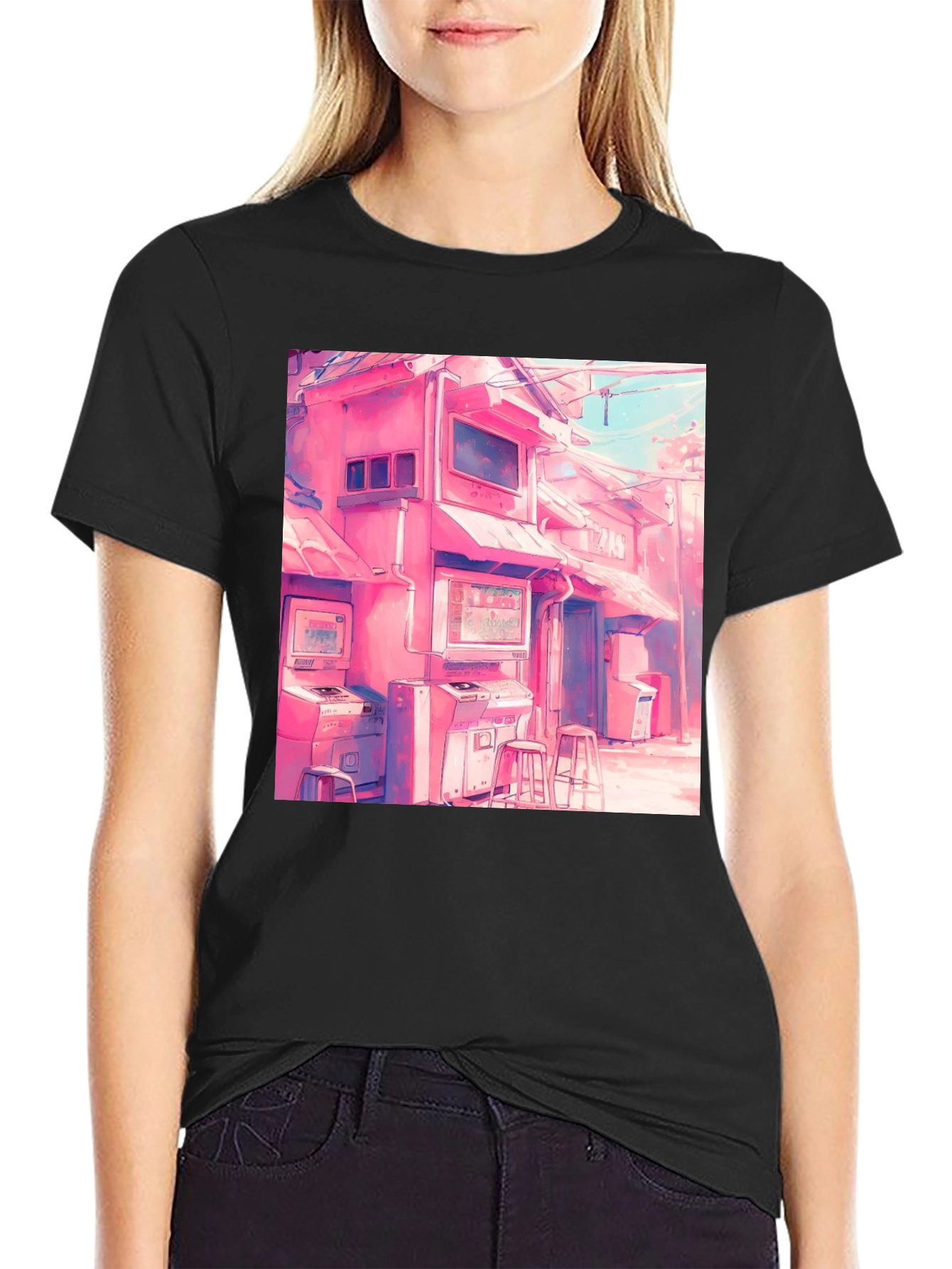 Retro Arcade T-Shirt - Vaporwave Design