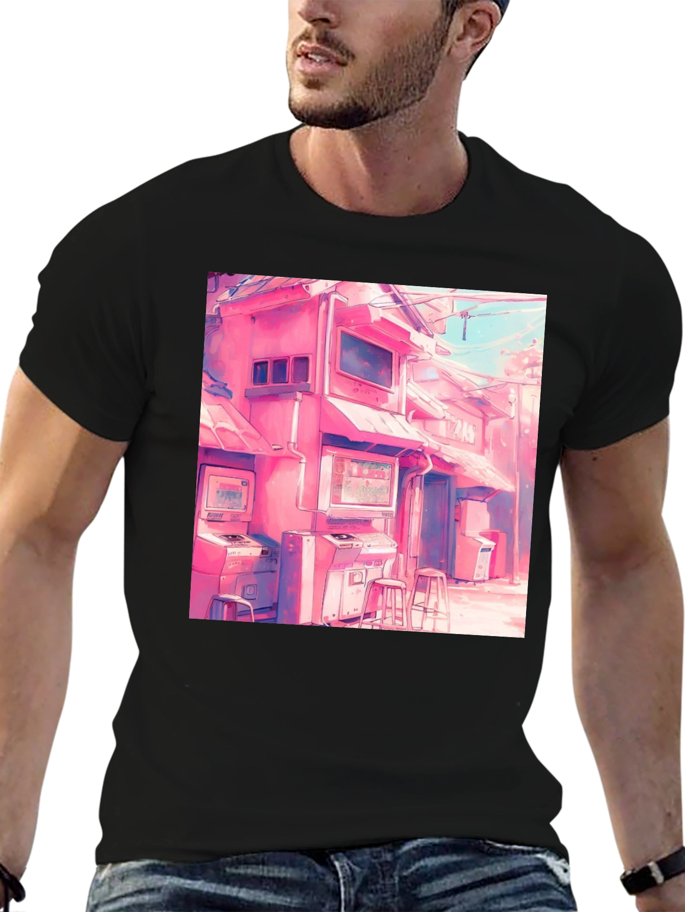 Retro Arcade T-Shirt - Vaporwave Design