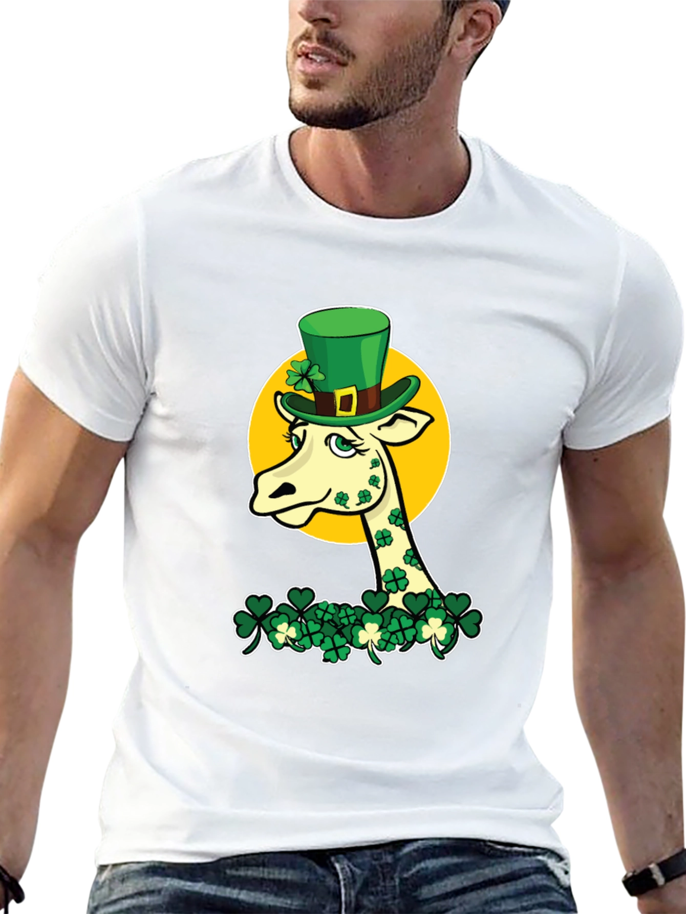 St. Patricks Day Giraffe Graphic Tee