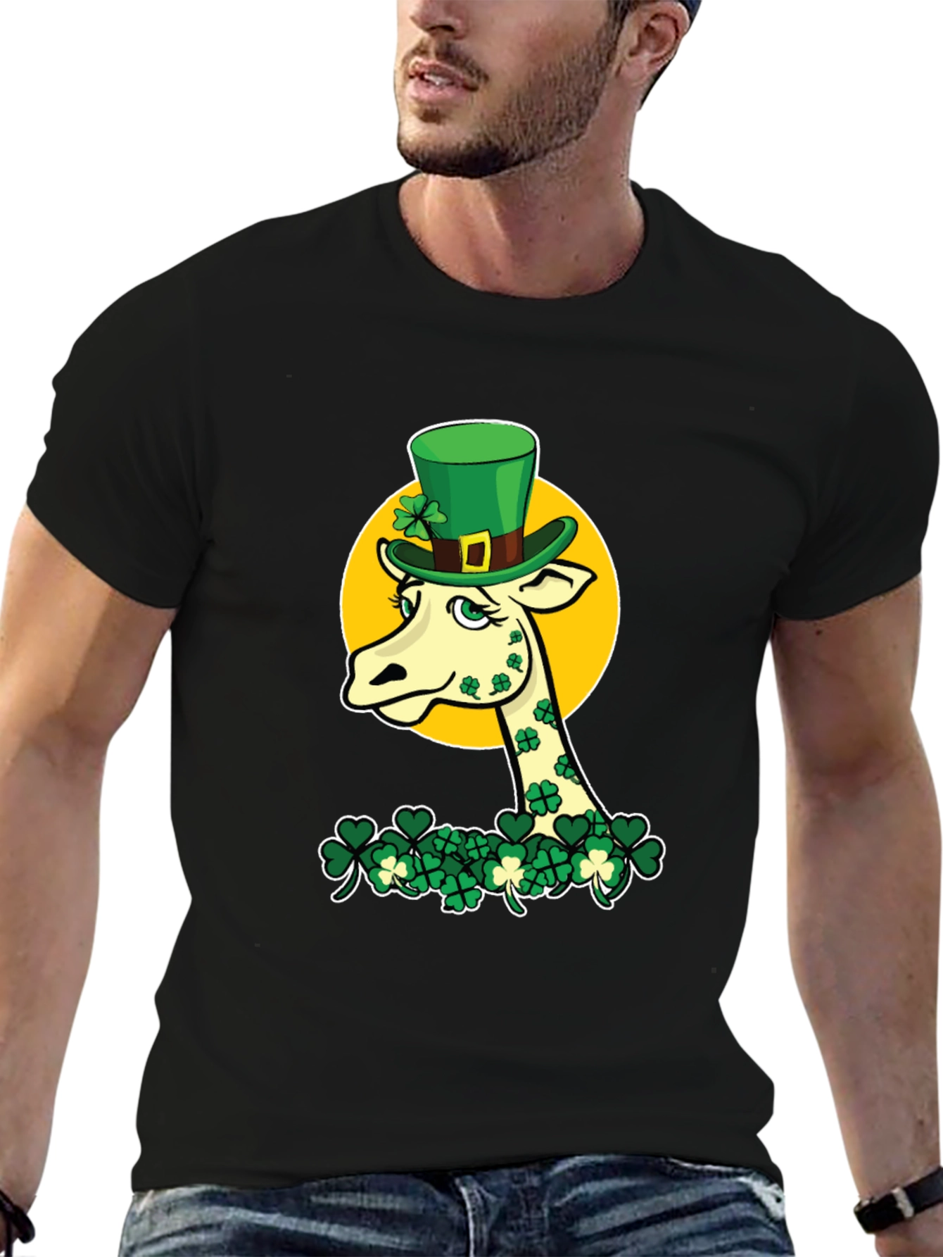 St. Patricks Day Giraffe Graphic Tee