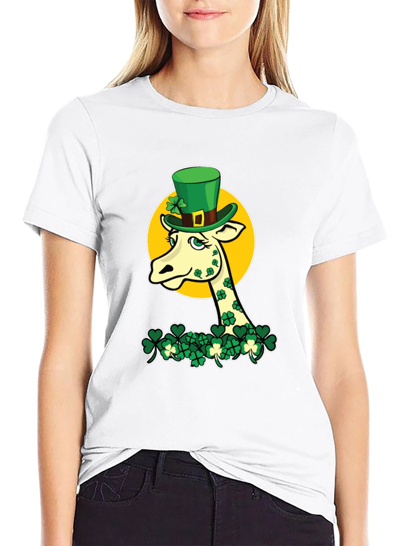 St. Patricks Day Giraffe Graphic Tee