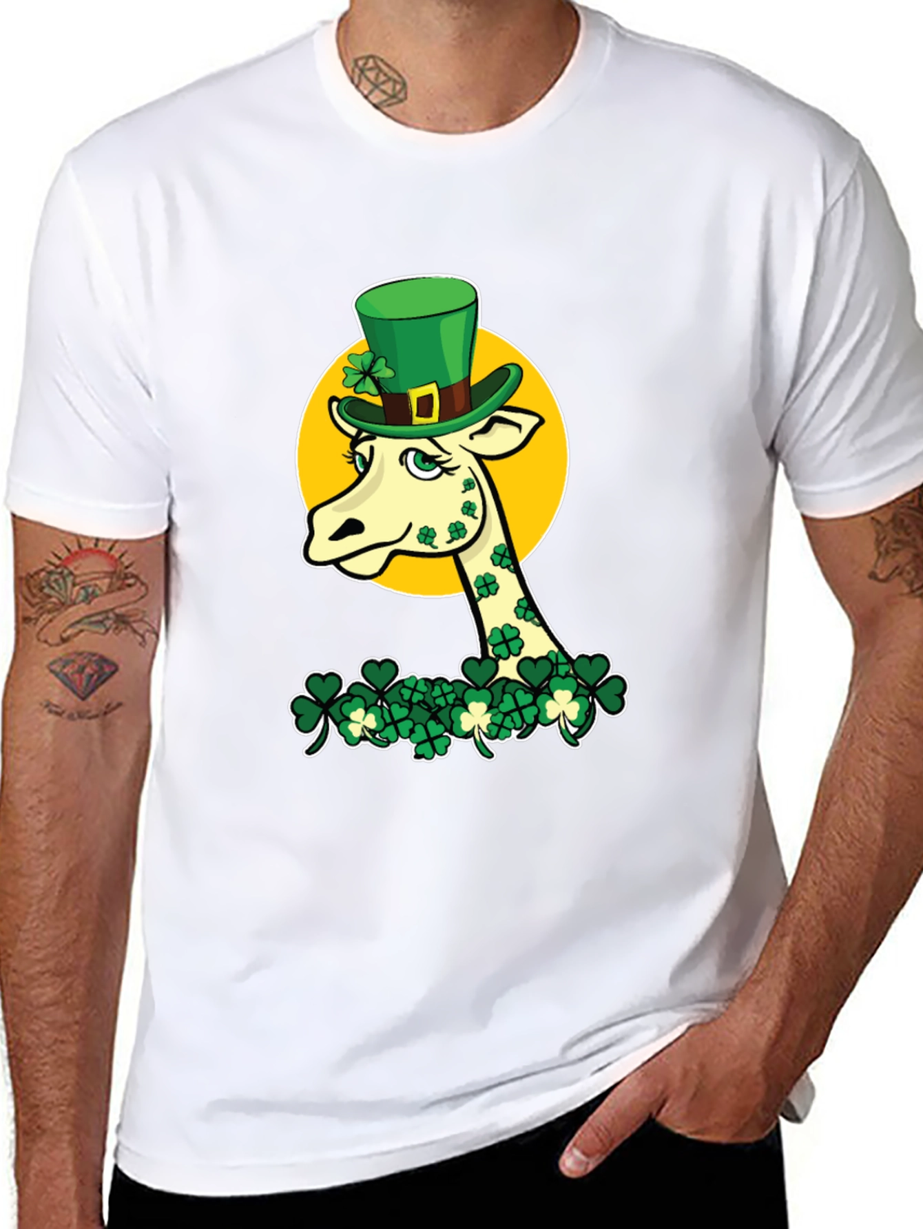 St. Patricks Day Giraffe Graphic Tee