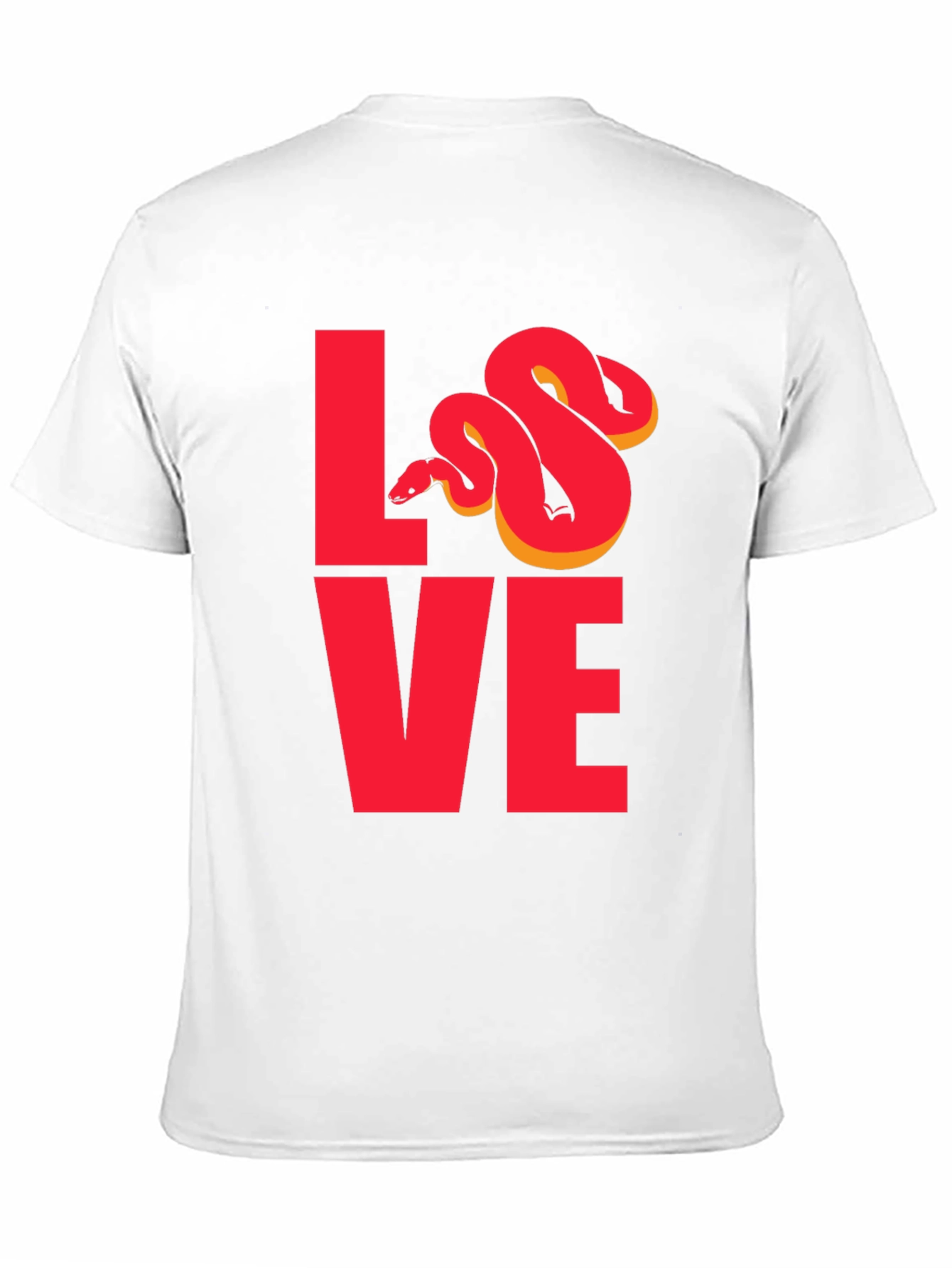 Snake Love Graphic T-Shirt - Red Design