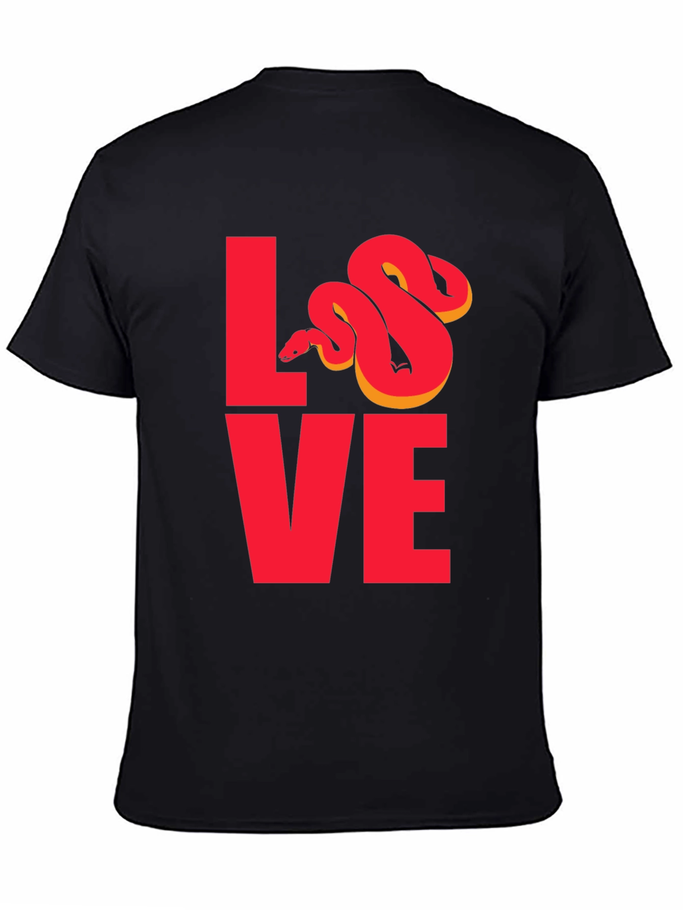 Snake Love Graphic T-Shirt - Red Design