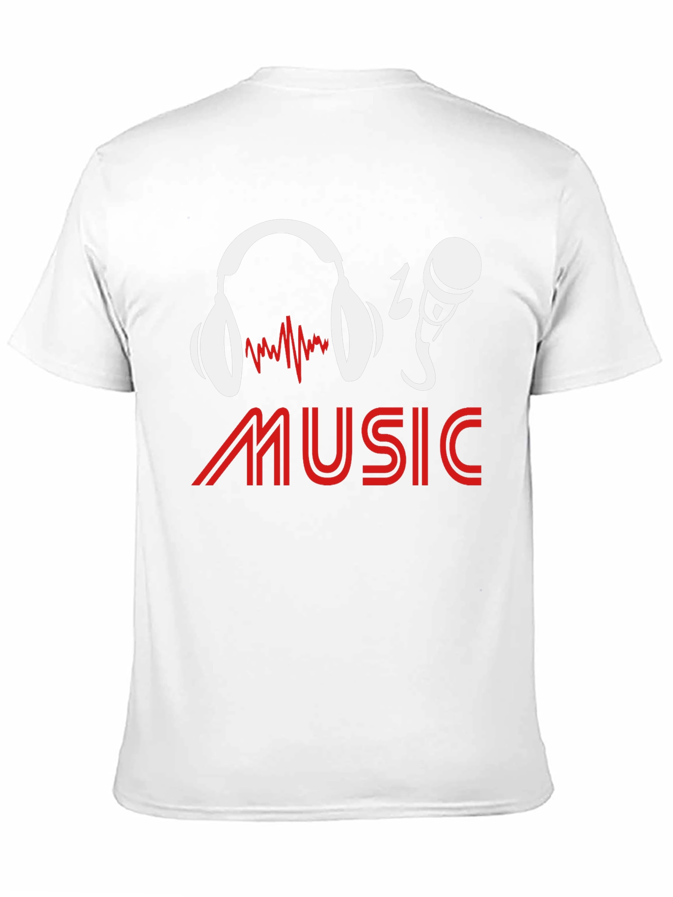 Music Lover T-Shirt - Headphones & Microphone Graphic Tee