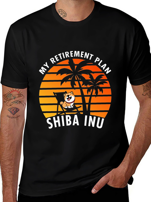 Shiba Inu Retirement Plan Graphic Tee