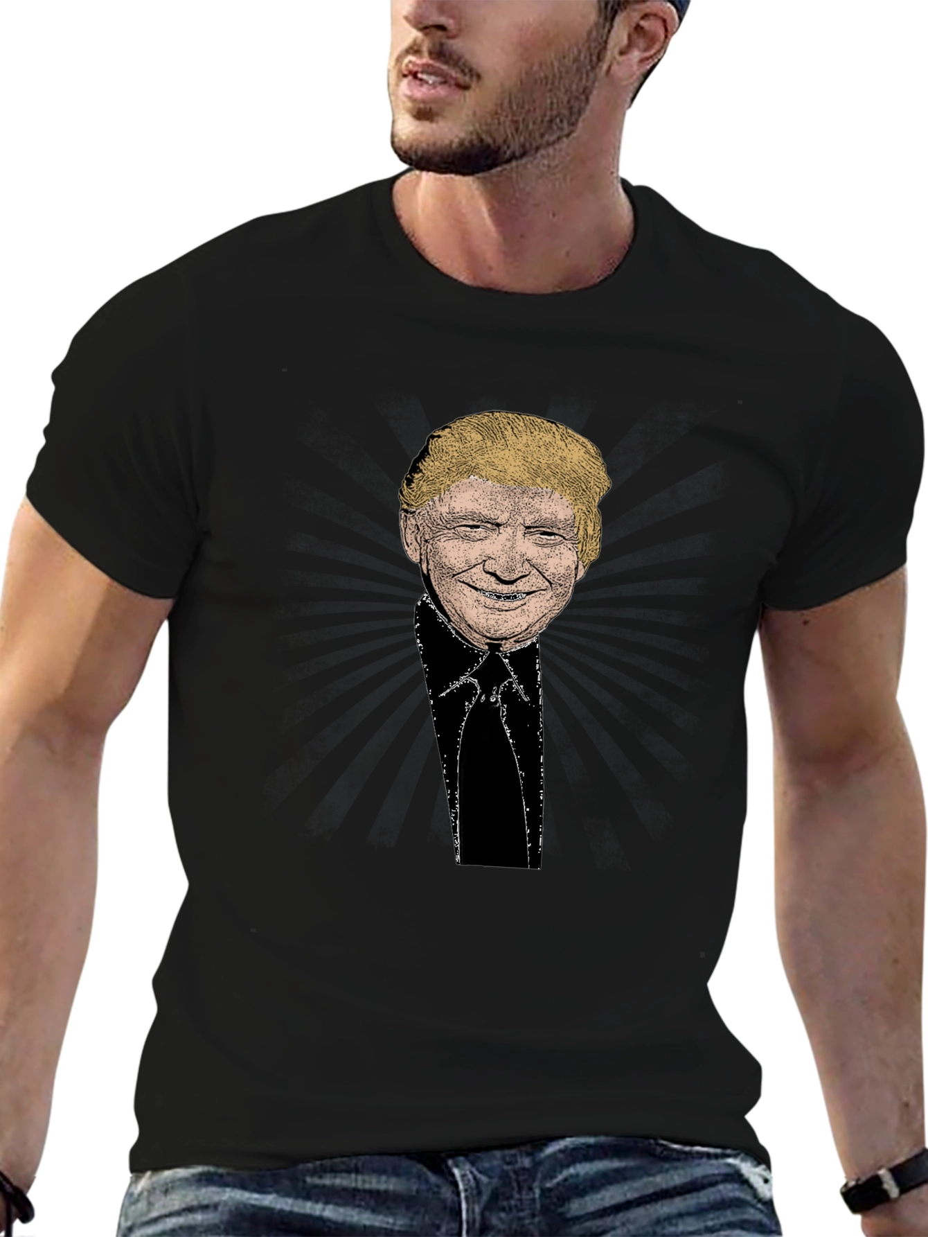 Trump Portrait Black T-Shirt