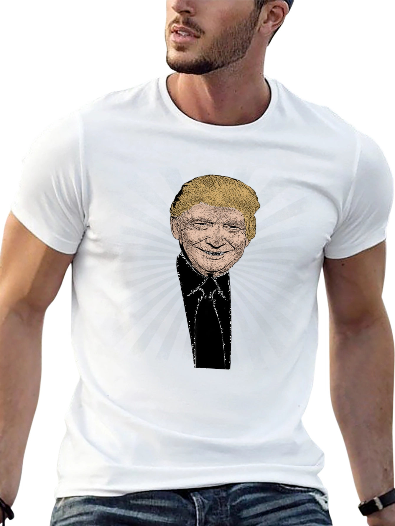 Trump Portrait Black T-Shirt