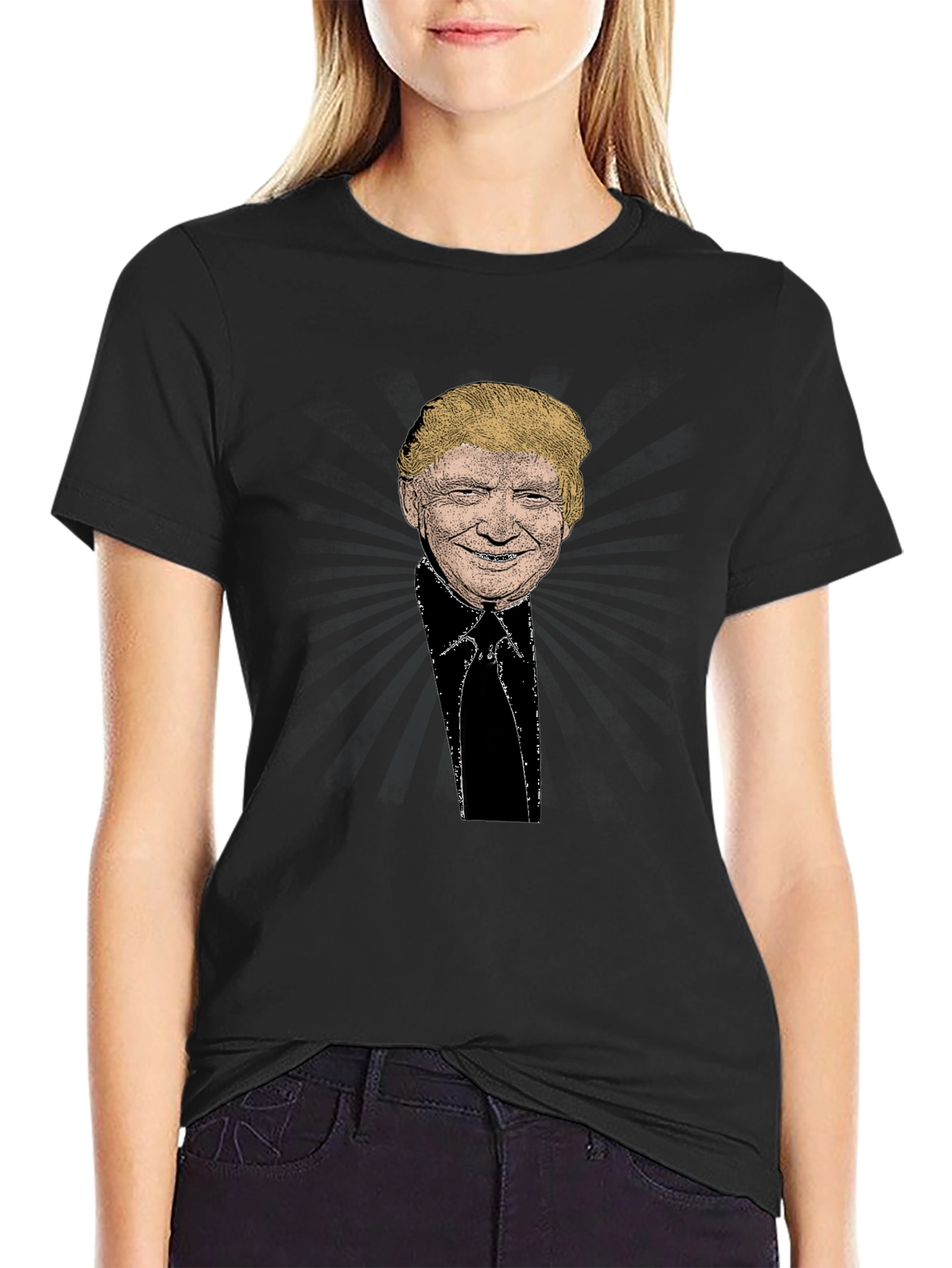 Trump Portrait Black T-Shirt