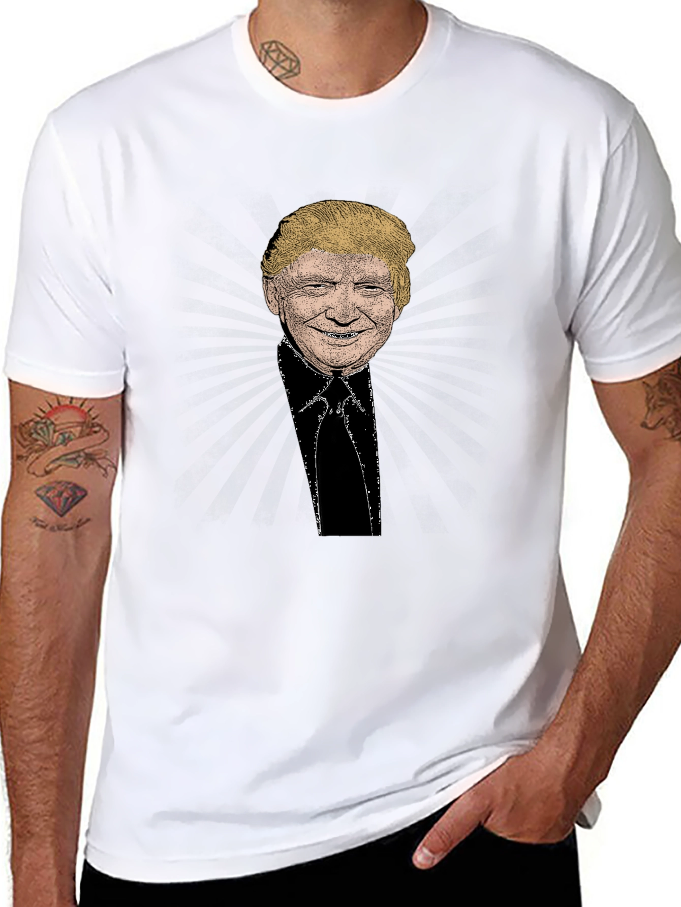 Trump Portrait Black T-Shirt