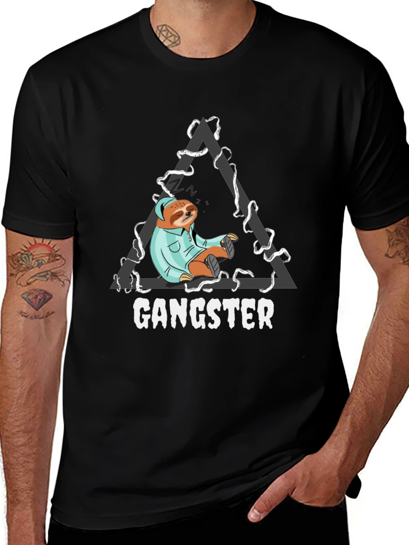 Gangster Sloth T-Shirt - Cool Graphic Tee