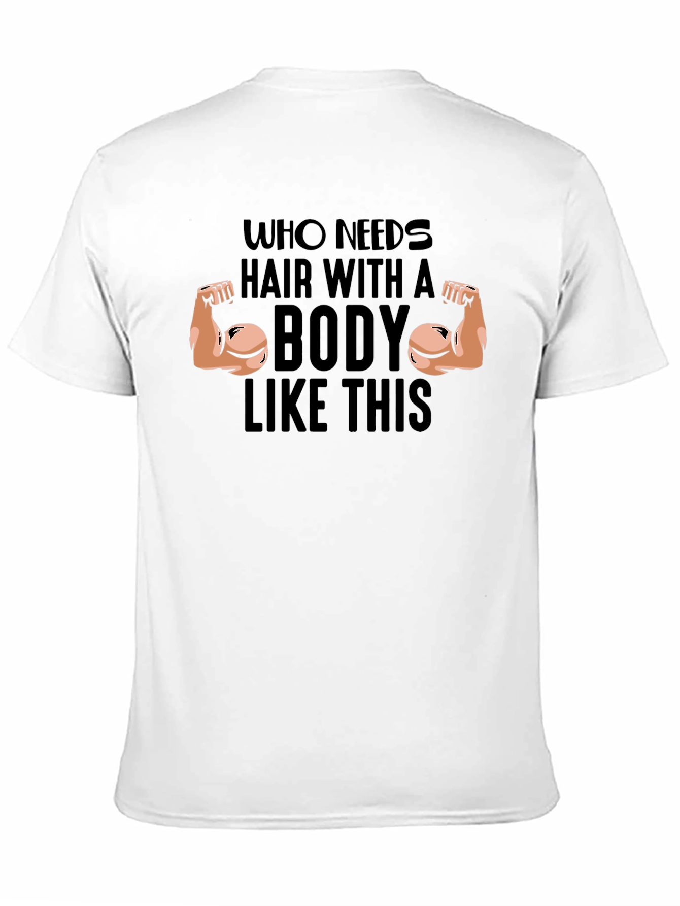 Funny Bald Guy Muscle Bodybuilder Graphic T-Shirt