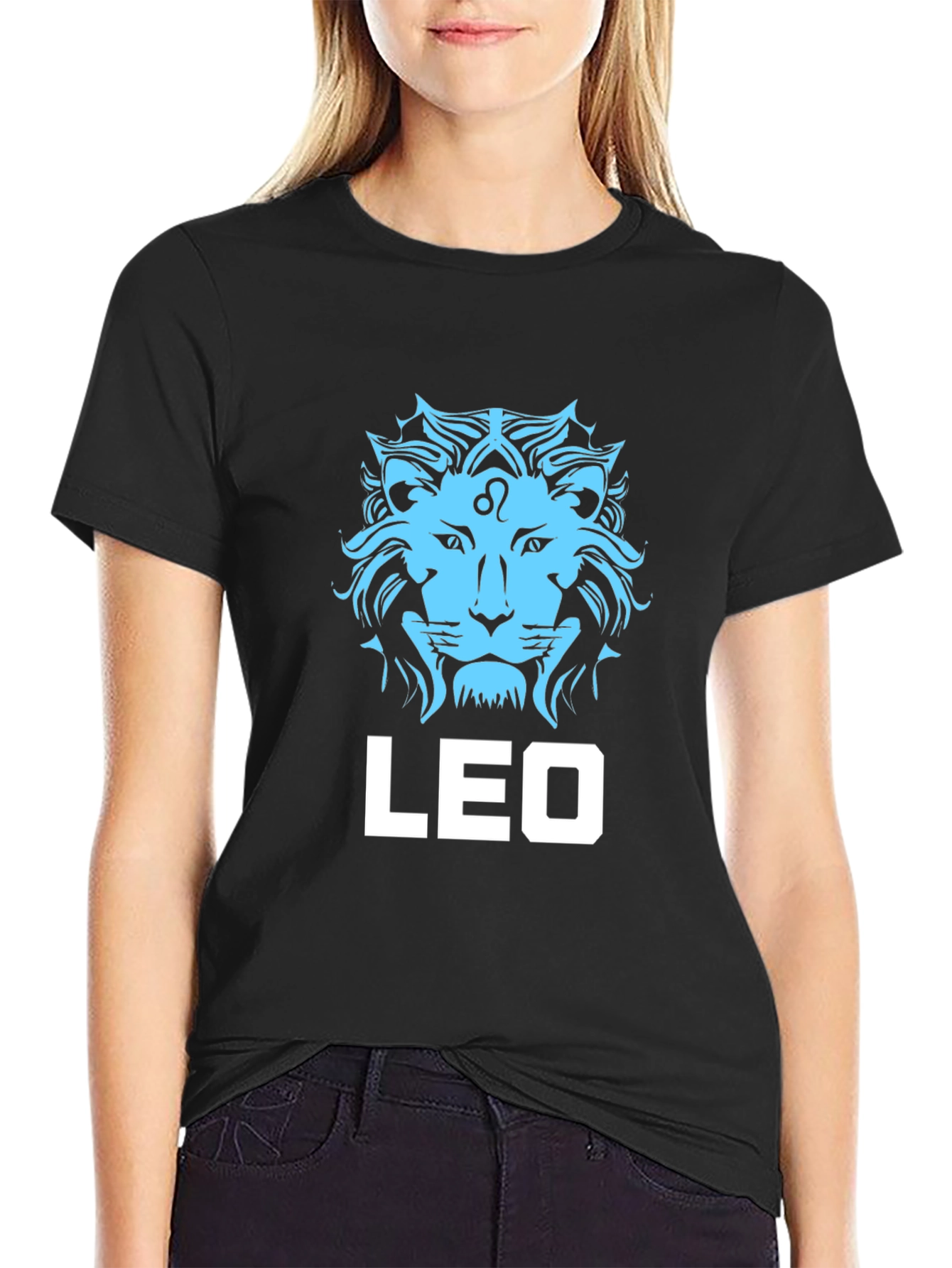 Leo Zodiac T-Shirt - Black Cotton Graphic Tee