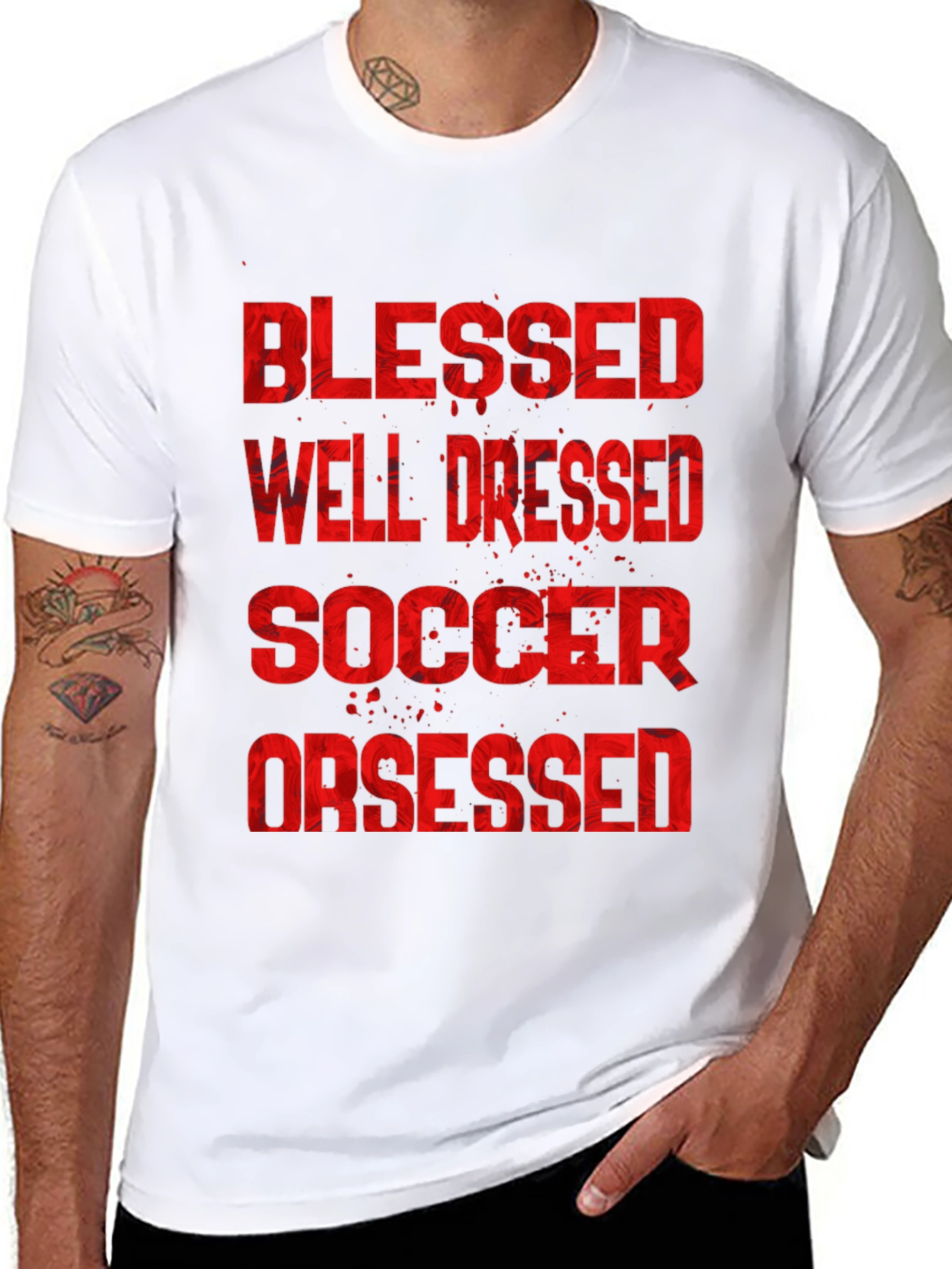 Blessed Well Dressed Soccer Obsessed Graphic T-Shirt