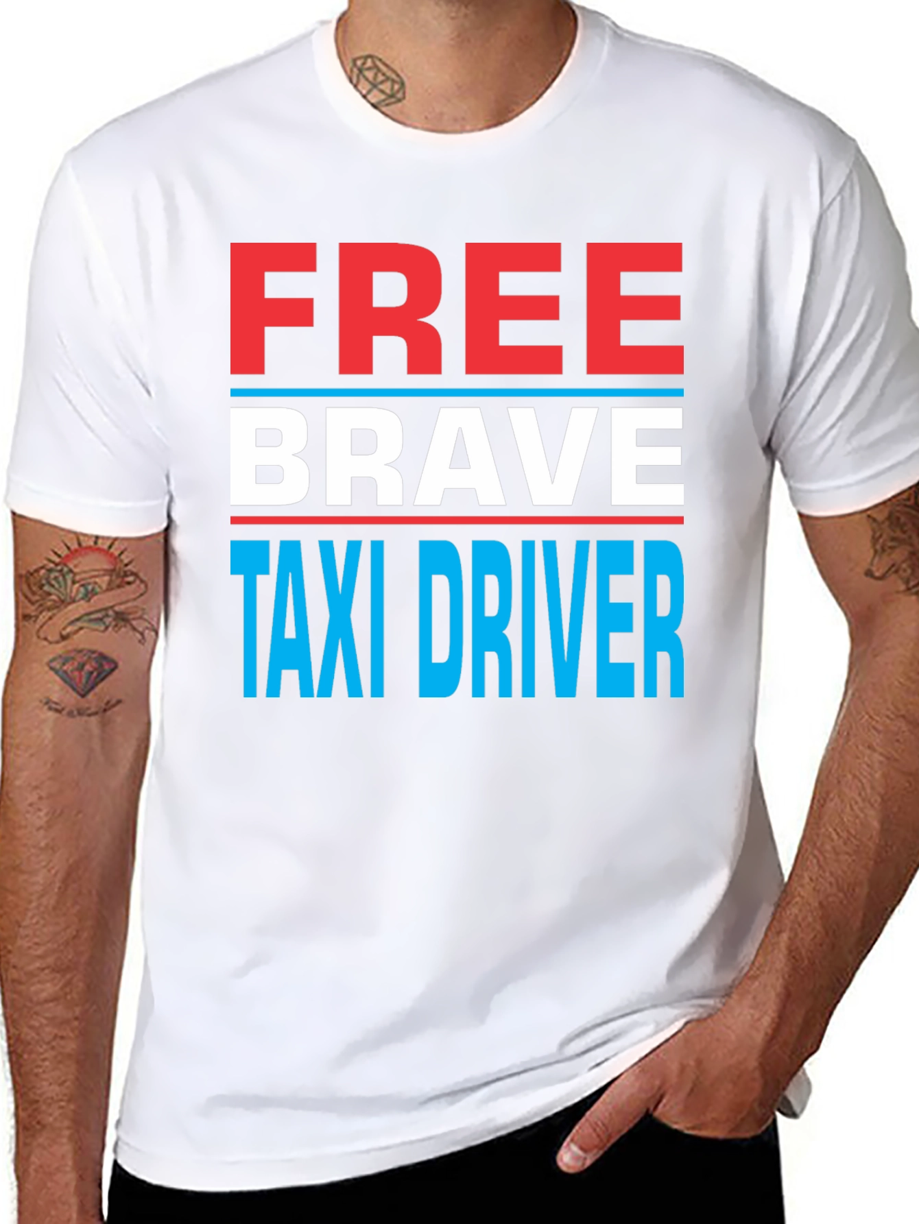 Free Brave Taxi Driver T-Shirt