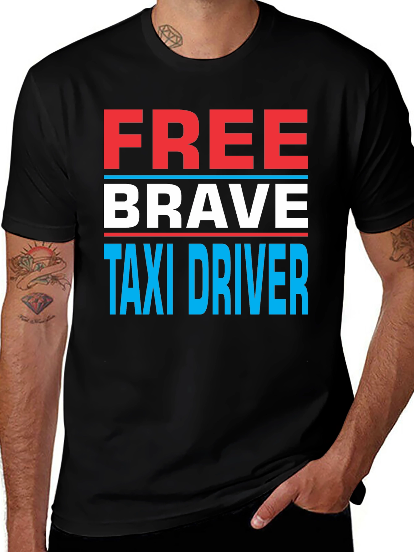 Free Brave Taxi Driver T-Shirt