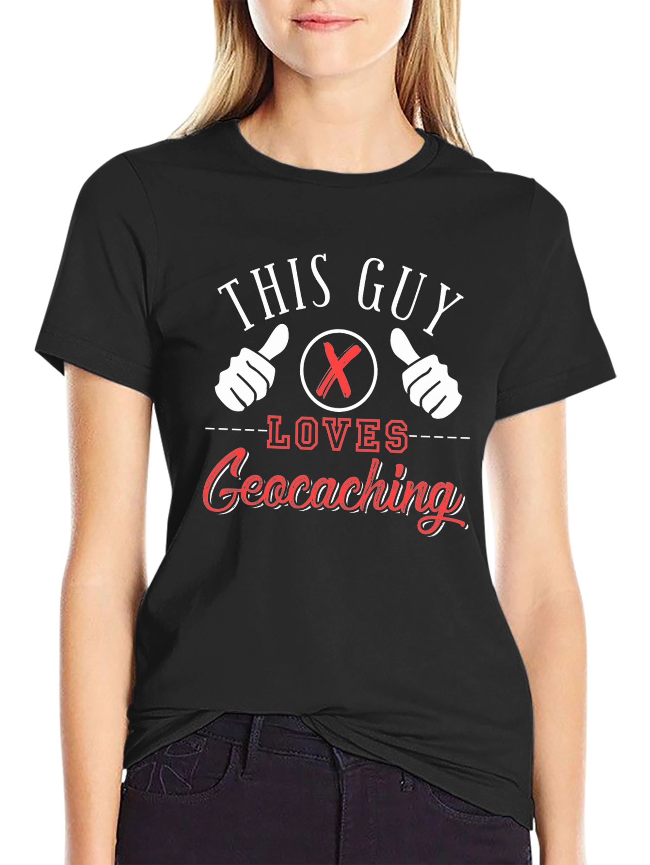 This Guy Loves Geocaching T-Shirt - Novelty Design