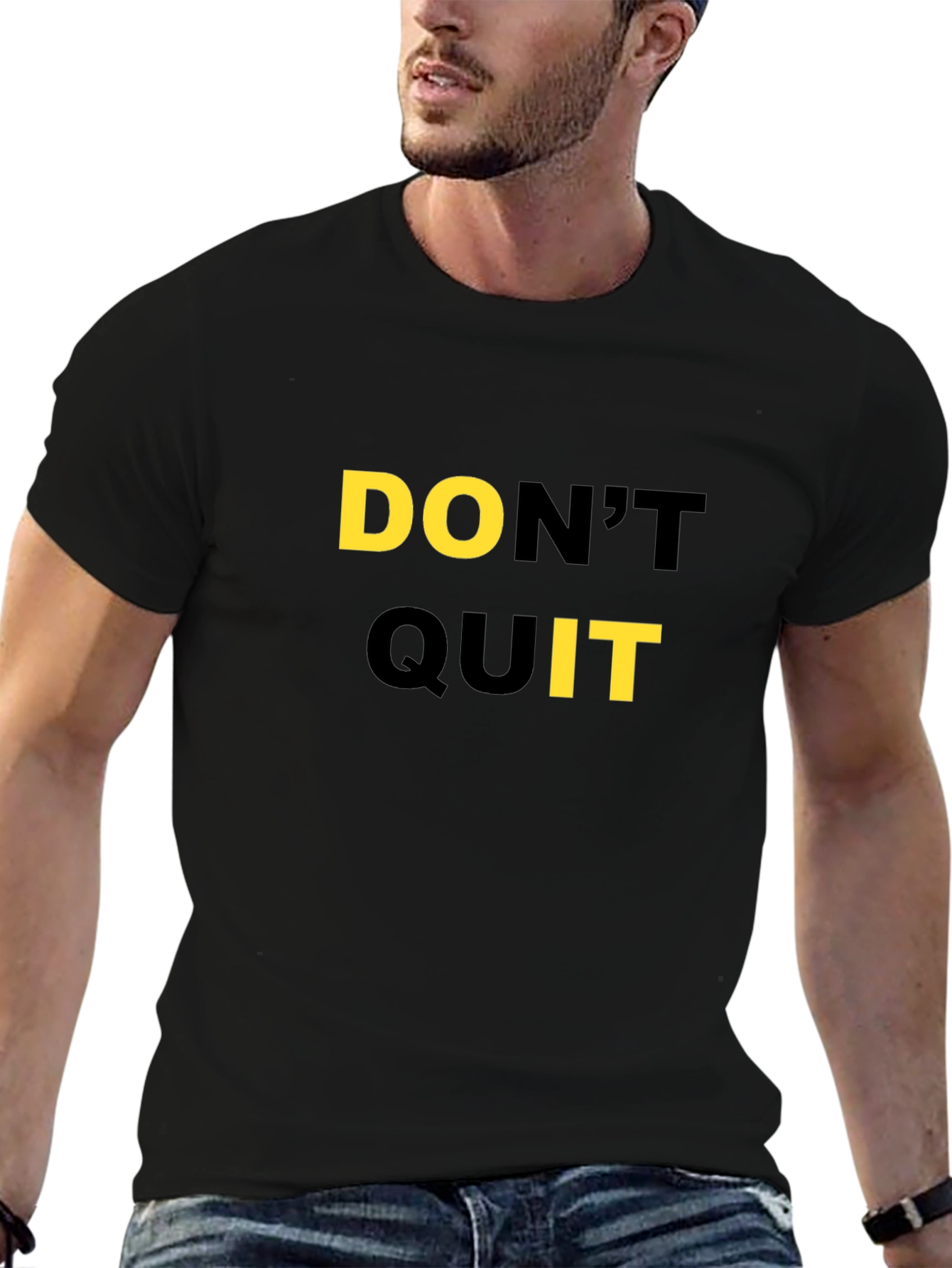 Motivational Dont Quit Black T-Shirt