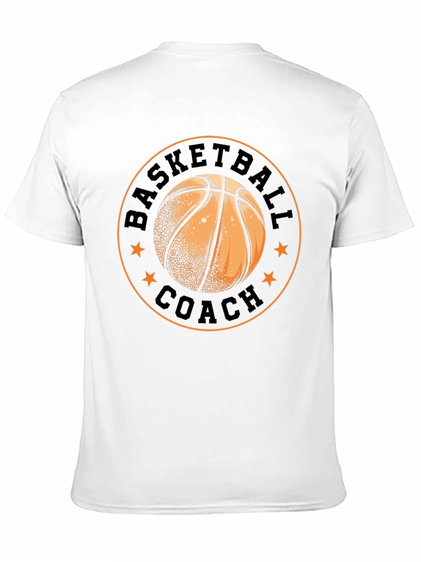 Basketball Coach Graphic Tee - Black Cotton T-Shirt