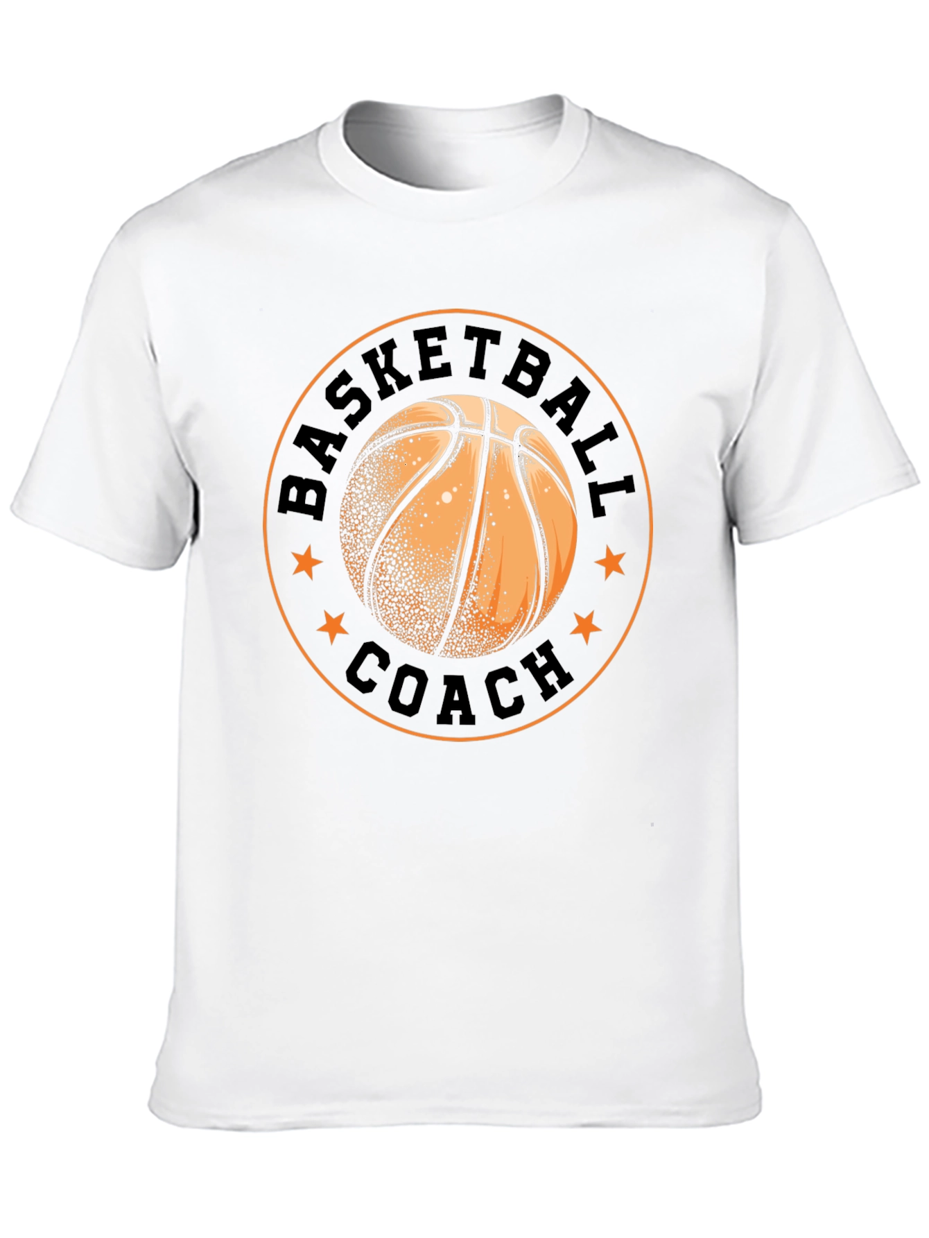 Basketball Coach Graphic Tee - Black Cotton T-Shirt