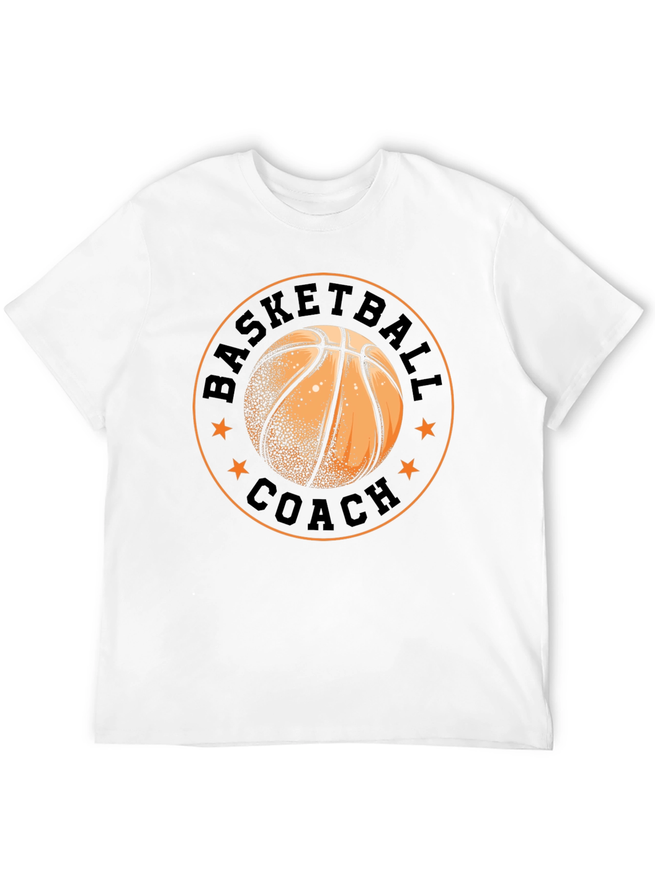 Basketball Coach Graphic Tee - Black Cotton T-Shirt