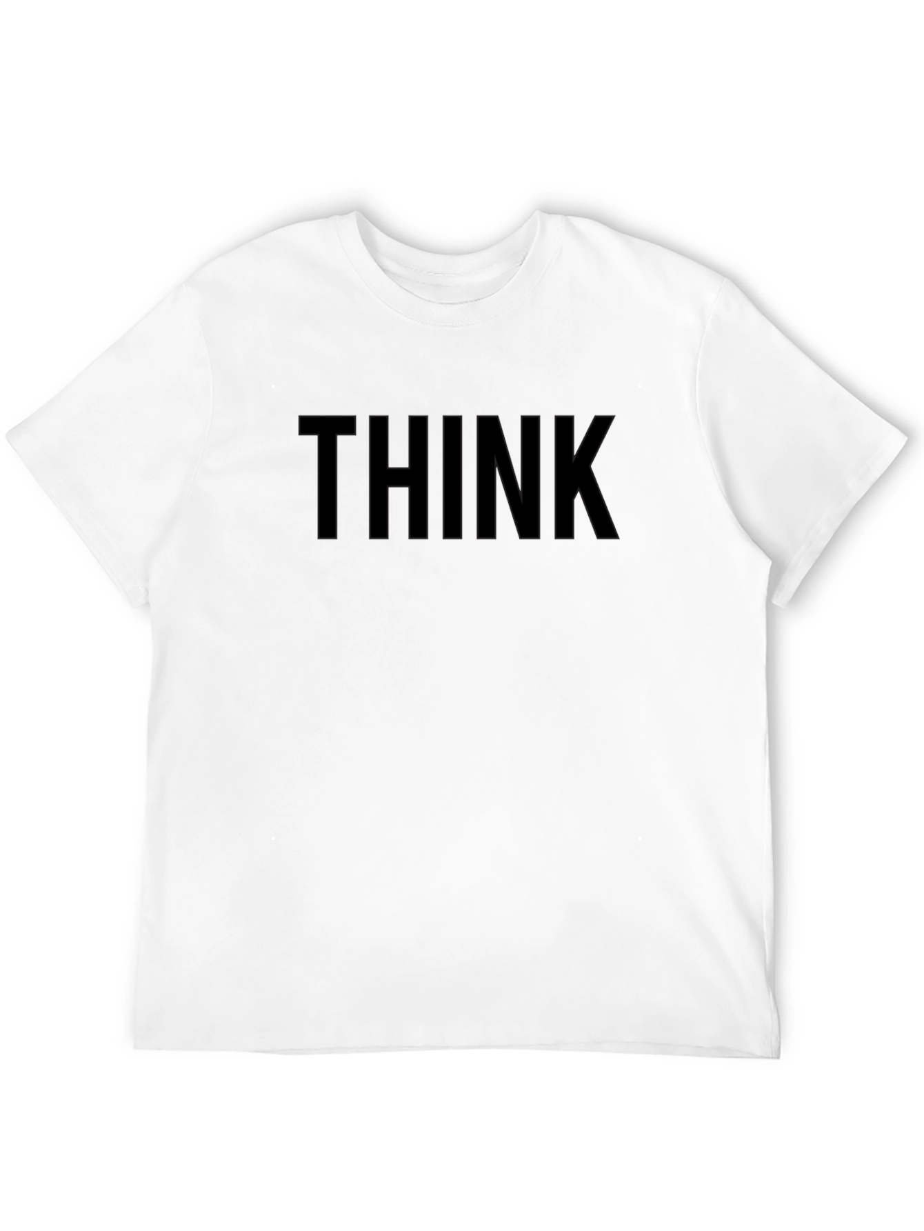 THINK Graphic Tee - Solid Black Crew Neck