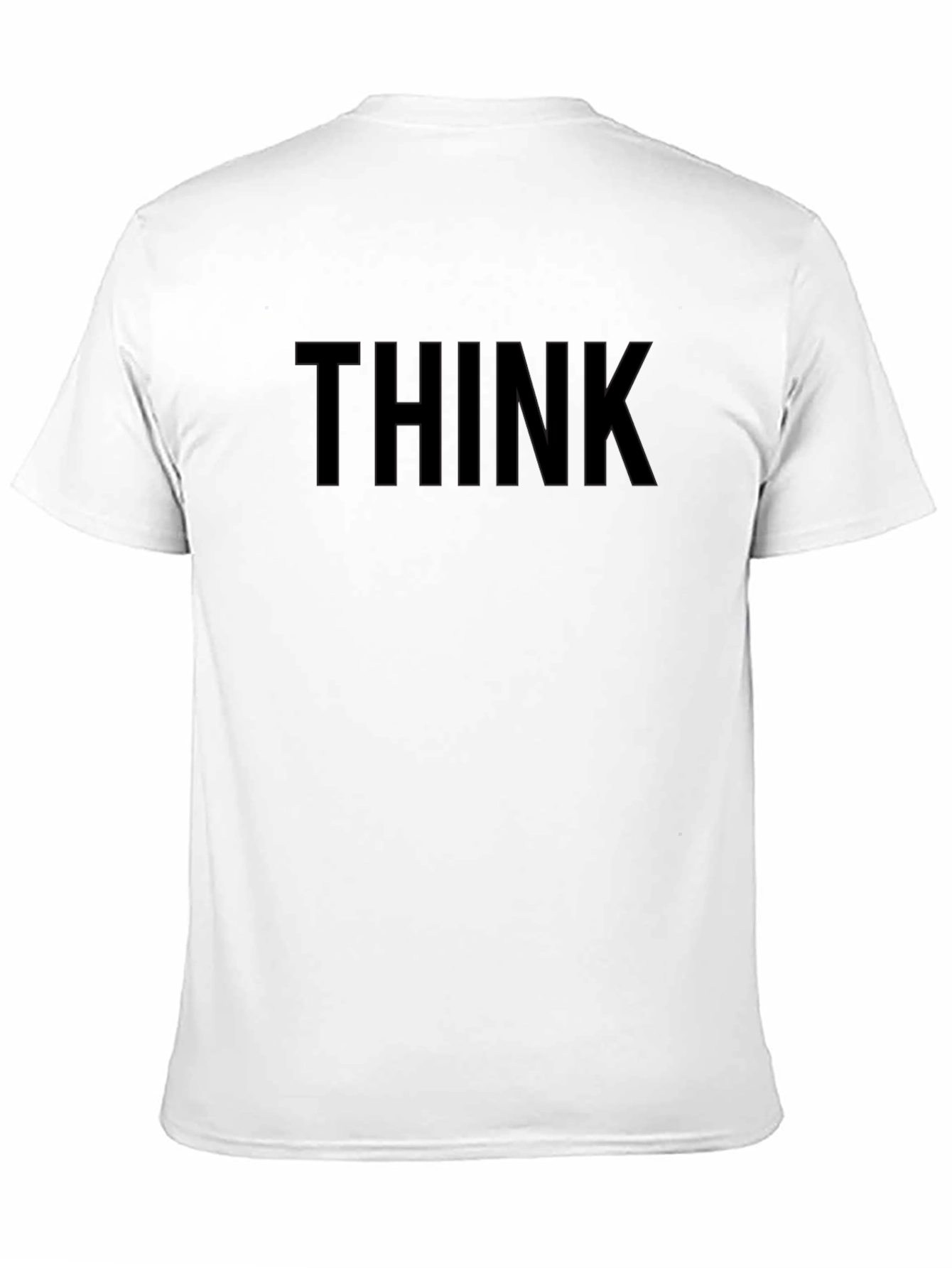 THINK Graphic Tee - Solid Black Crew Neck