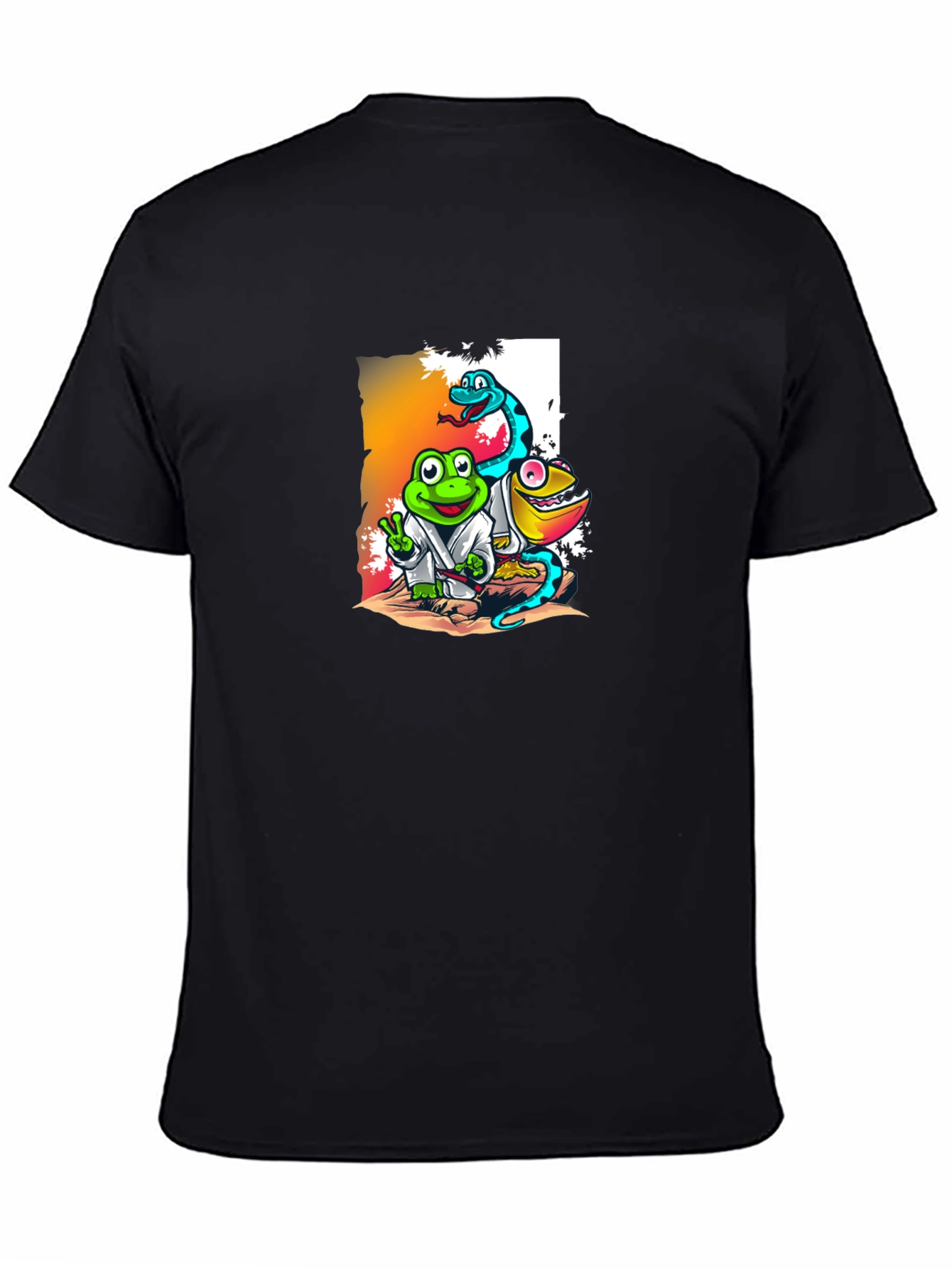 Cartoon Reptile Karate T-Shirt