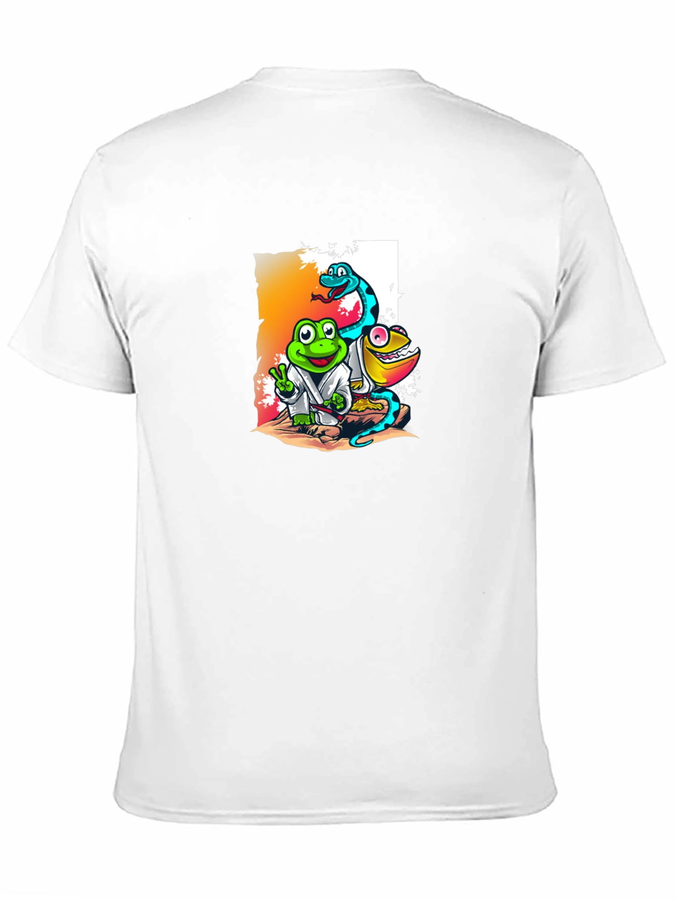 Cartoon Reptile Karate T-Shirt