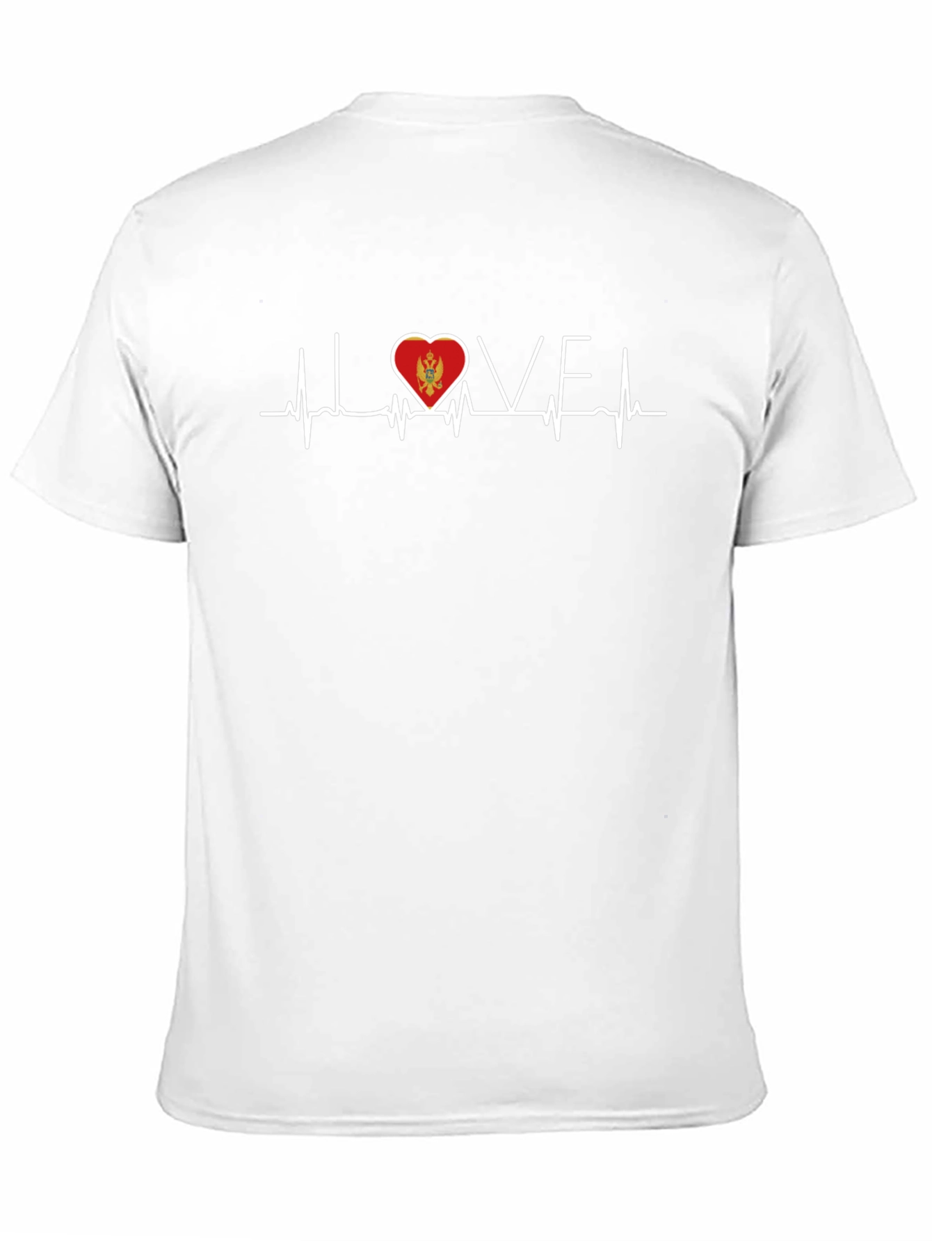 Montenegro Flag Heartbeat Love T-Shirt