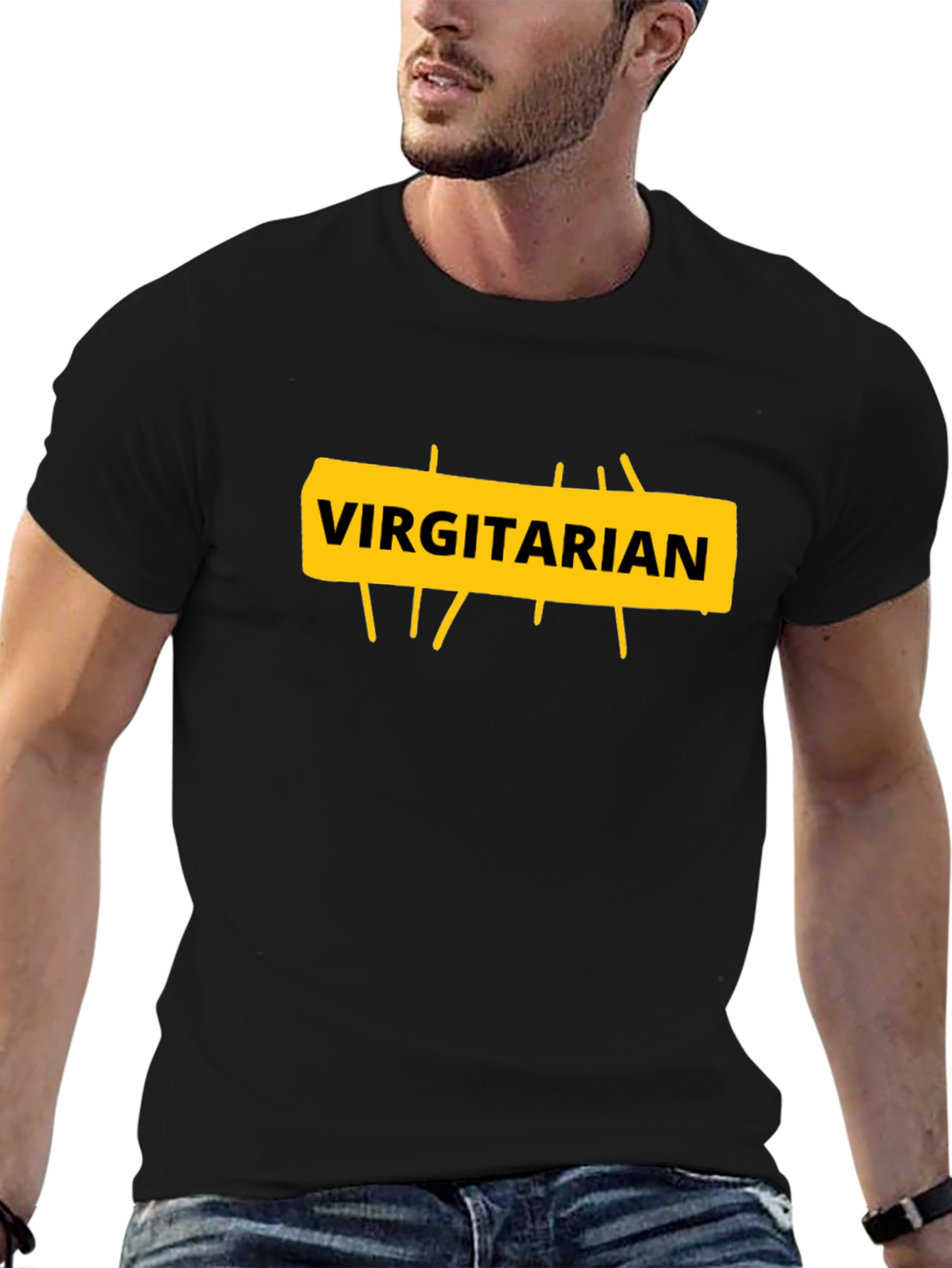 Virgitarian Graphic T-Shirt - Funny Vegan Humor Tee