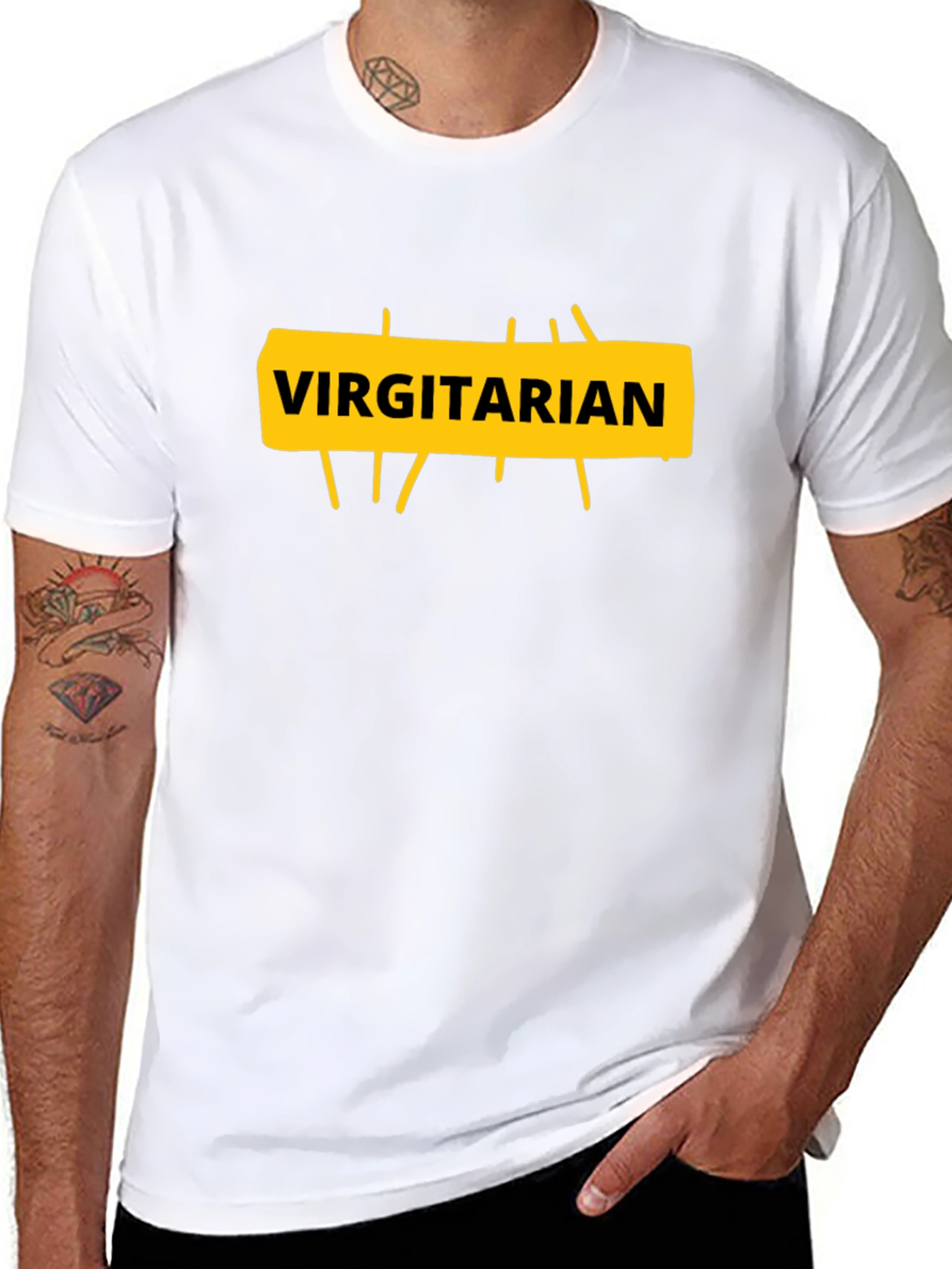 Virgitarian Graphic T-Shirt - Funny Vegan Humor Tee