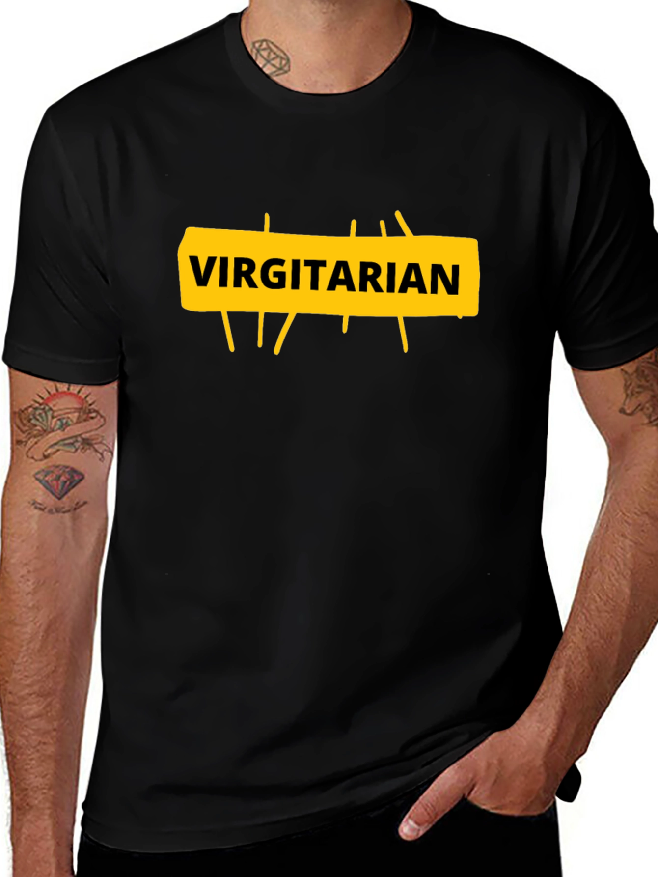 Virgitarian Graphic T-Shirt - Funny Vegan Humor Tee