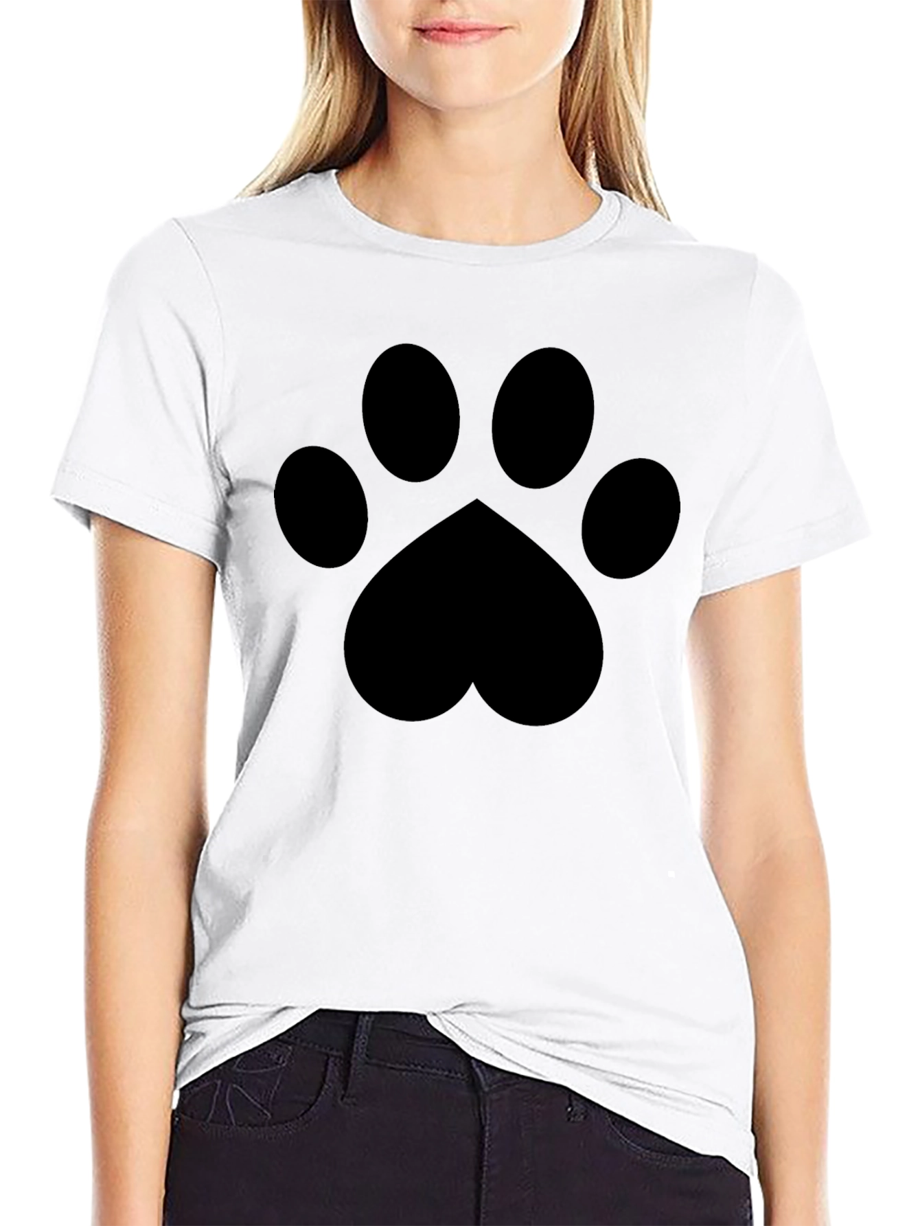 Paw Print Graphic T-Shirt - Stylish Pet Lover Tee